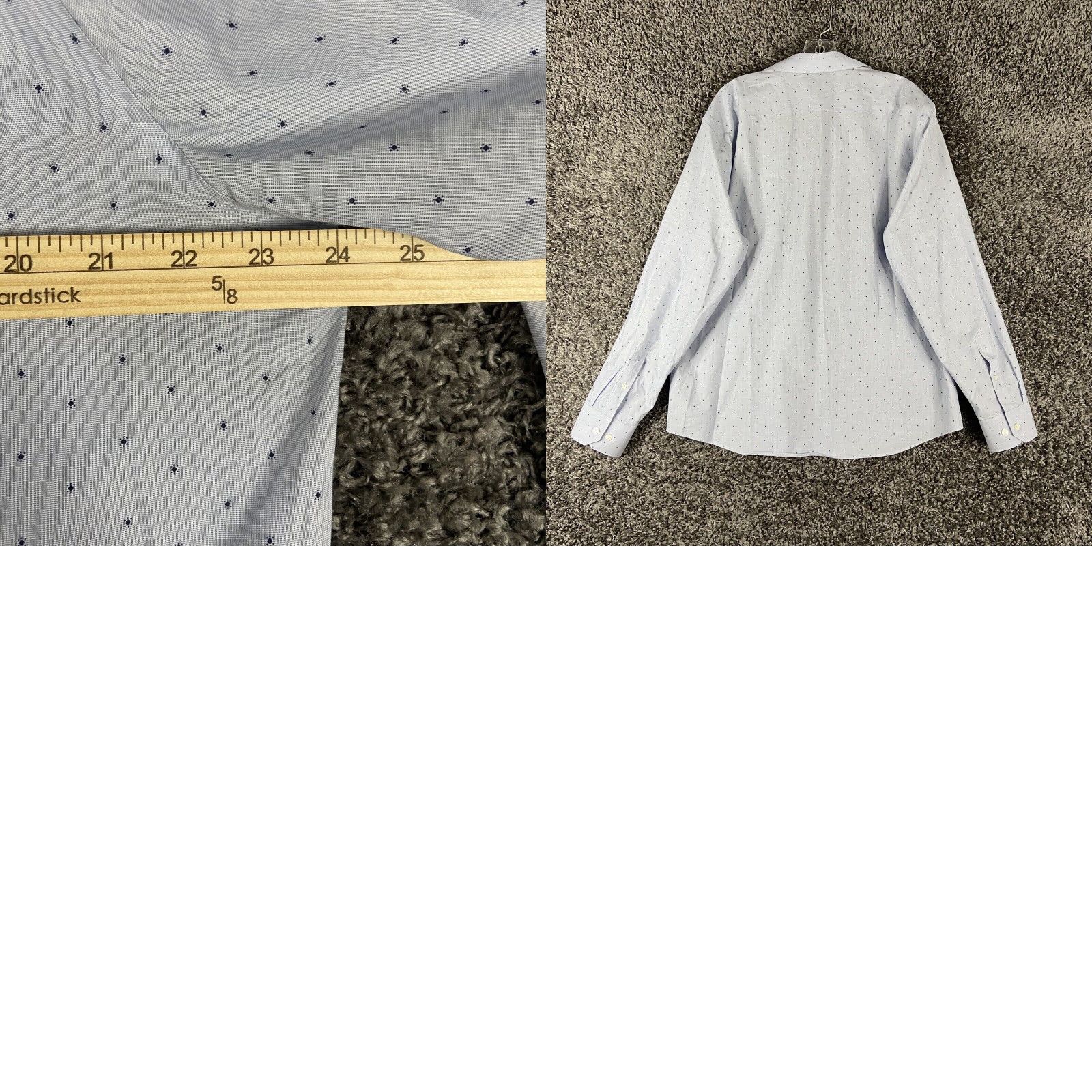 Banana Republic Banana Republic Button-Up Shirt Long Sleeve Men XL Blue Untucked Shirt Mens Size 46R - 8 Thumbnail