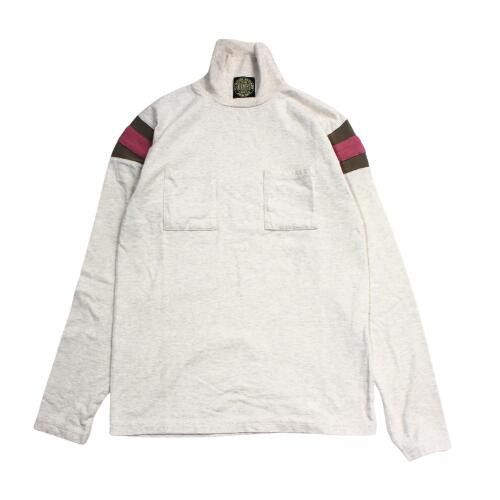 image of Kapital Hard-Ball High Neck Pocket Long Sleeve T-Shirt in Cream, Men's (Size Medium)