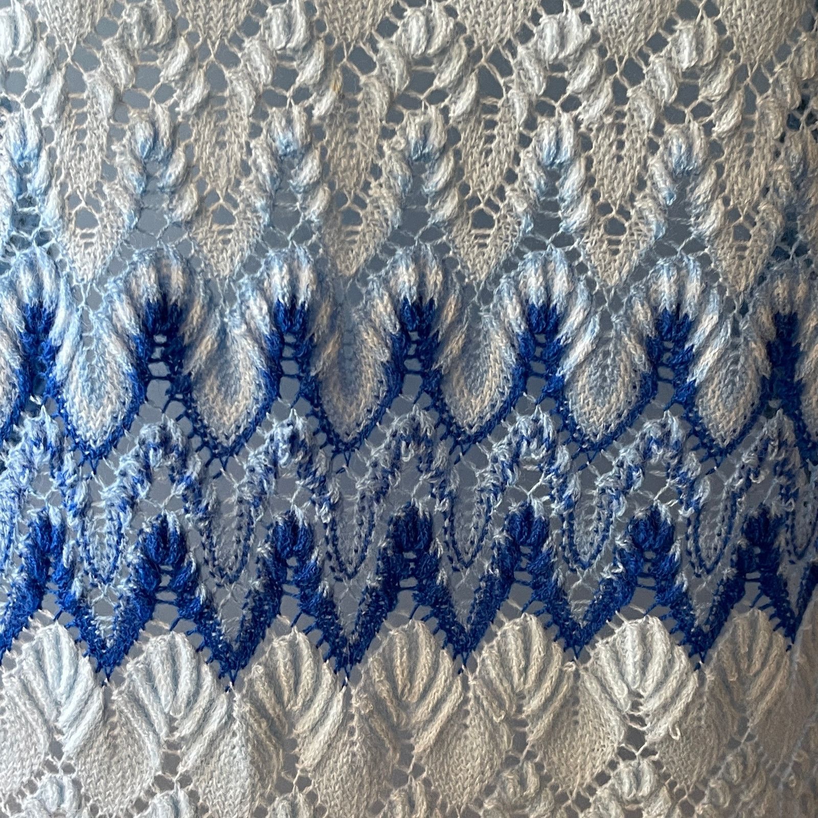 Vintage VINTAGE 60s Acrylace Ombre Crochet Knit Shell Top Size Small Size S / US 4 / IT 40 - 3 Thumbnail