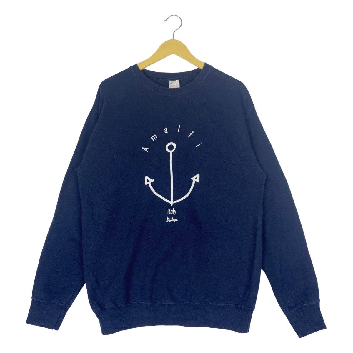 Fruit Of The Loom Amalfi Italy Sweatshirt Crewneck Navy Blue Pullover Jumper Size US M / EU 48-50 / 2 - 1 Thumbnail