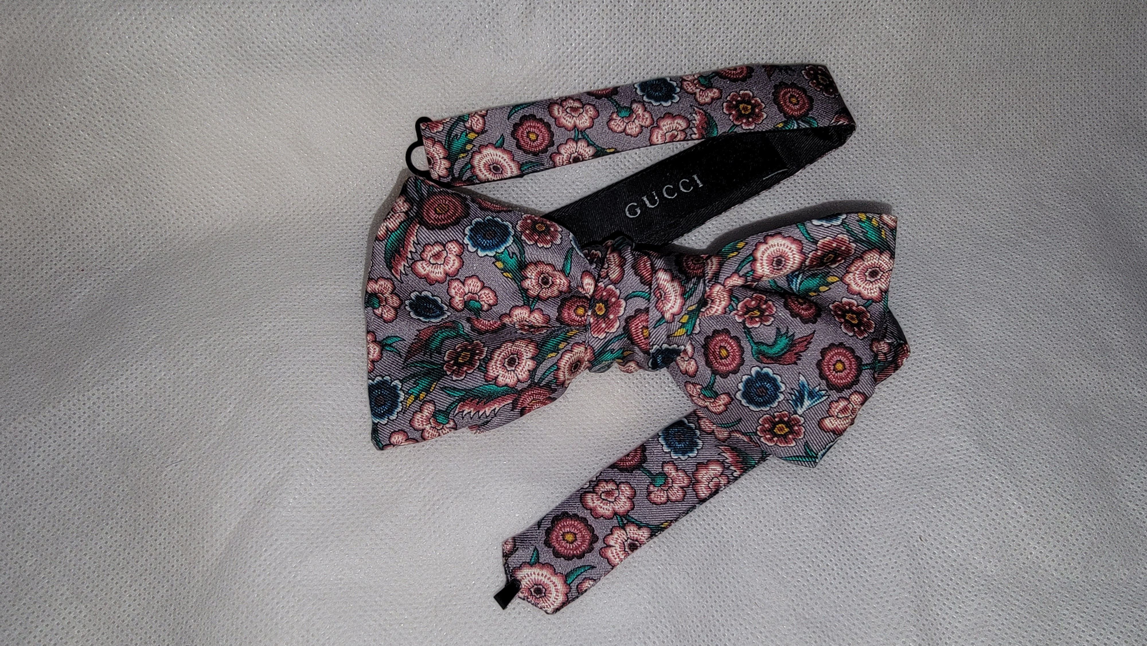 Gucci Gucci floral silk bow tie Size ONE SIZE - 1 Thumbnail