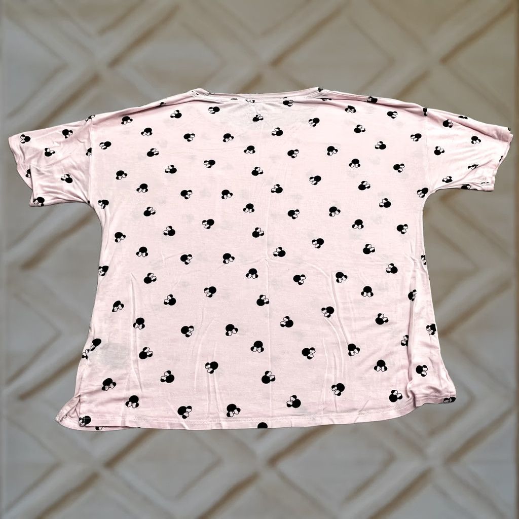 Disney Disney Minnie Mouse Pajama Top Graphic T-Shirt Womens Small Pink Pocket Soft Tee Size S / US 4 / IT 40 - 1 Thumbnail
