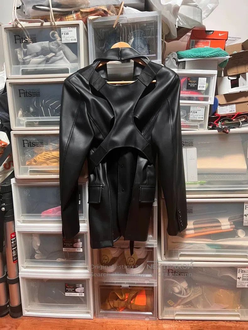 Junya Watanabe Junya Watanabe Faux Leather Blazer. Size US L / EU 52-54 / 3 - 3 Thumbnail