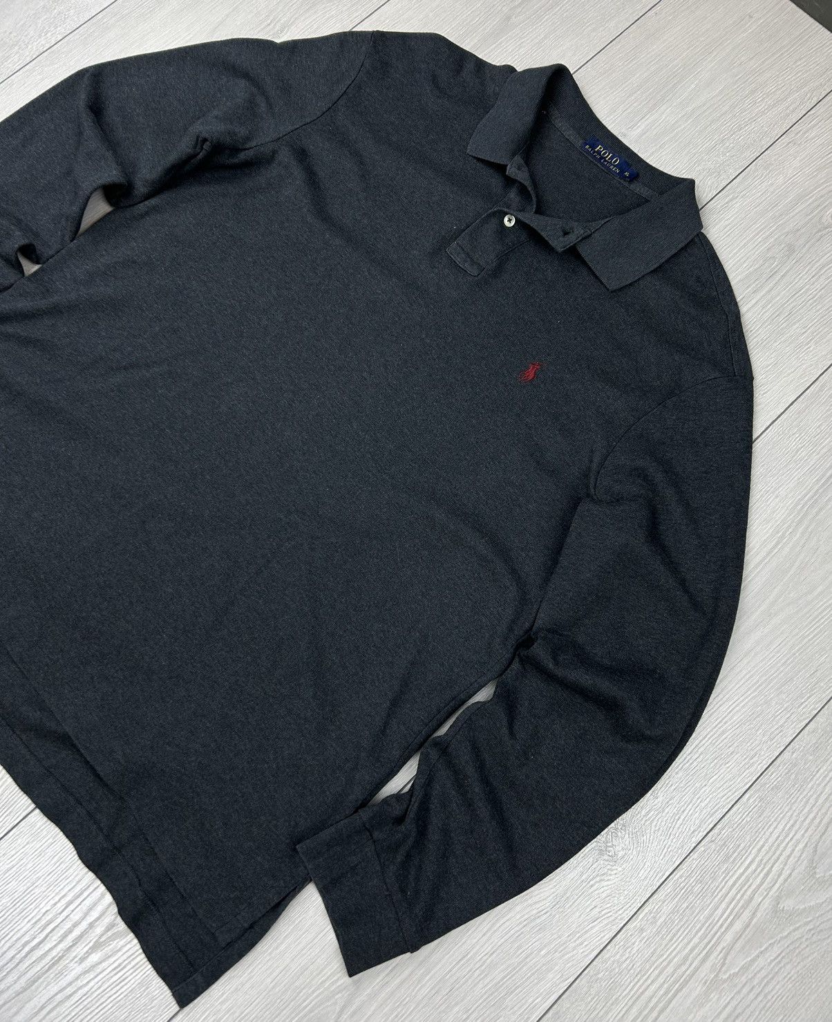 Polo Ralph Lauren Polo Ralph Lauren Rugby Polo Long Sleeve Grey Size XL Size US XL / EU 56 / 4 - 2 Thumbnail