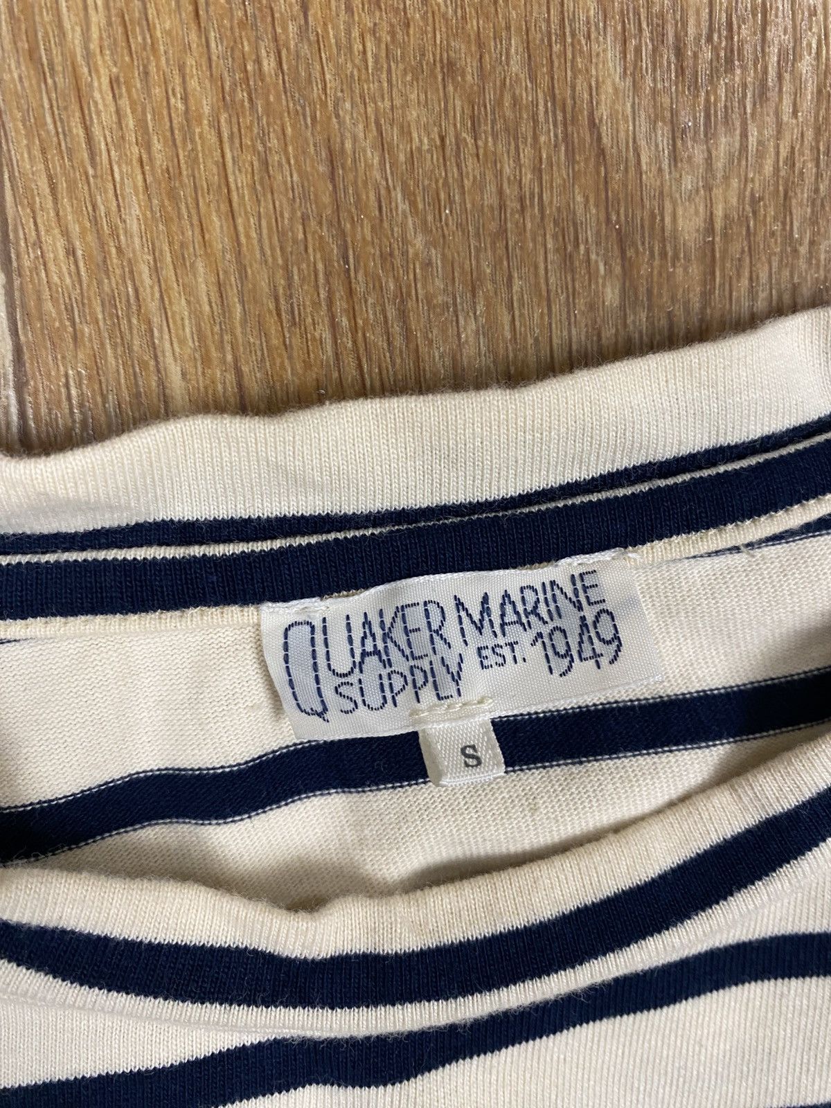Quaker Marine Supply × Vintage Quaker Marine Supply Stripe Long Sleeve t-shirt Size US S / EU 44-46 / 1 - 2 Thumbnail