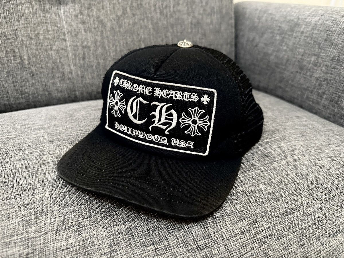 Chrome Hearts Hollywood USA Hat CH Logo Almost Like New