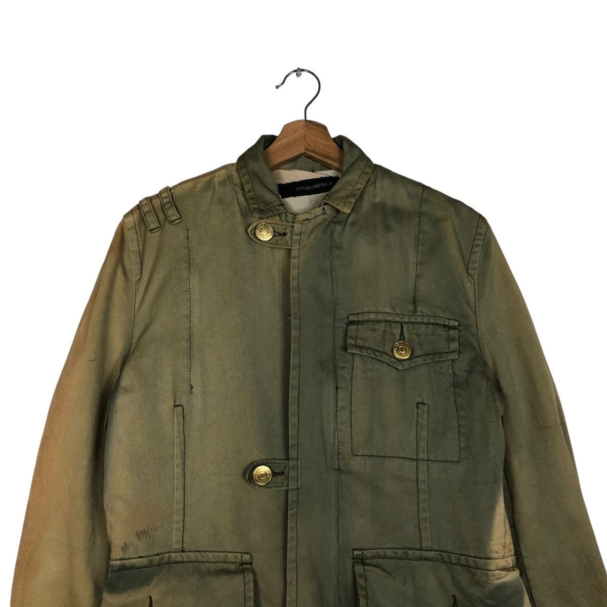 Japanese Brand 🔥VINTAGE CHORE BIKER JACKET DSQUARED2 ACID RUSTY DESIGN Size US S / EU 44-46 / 1 - 5 Thumbnail