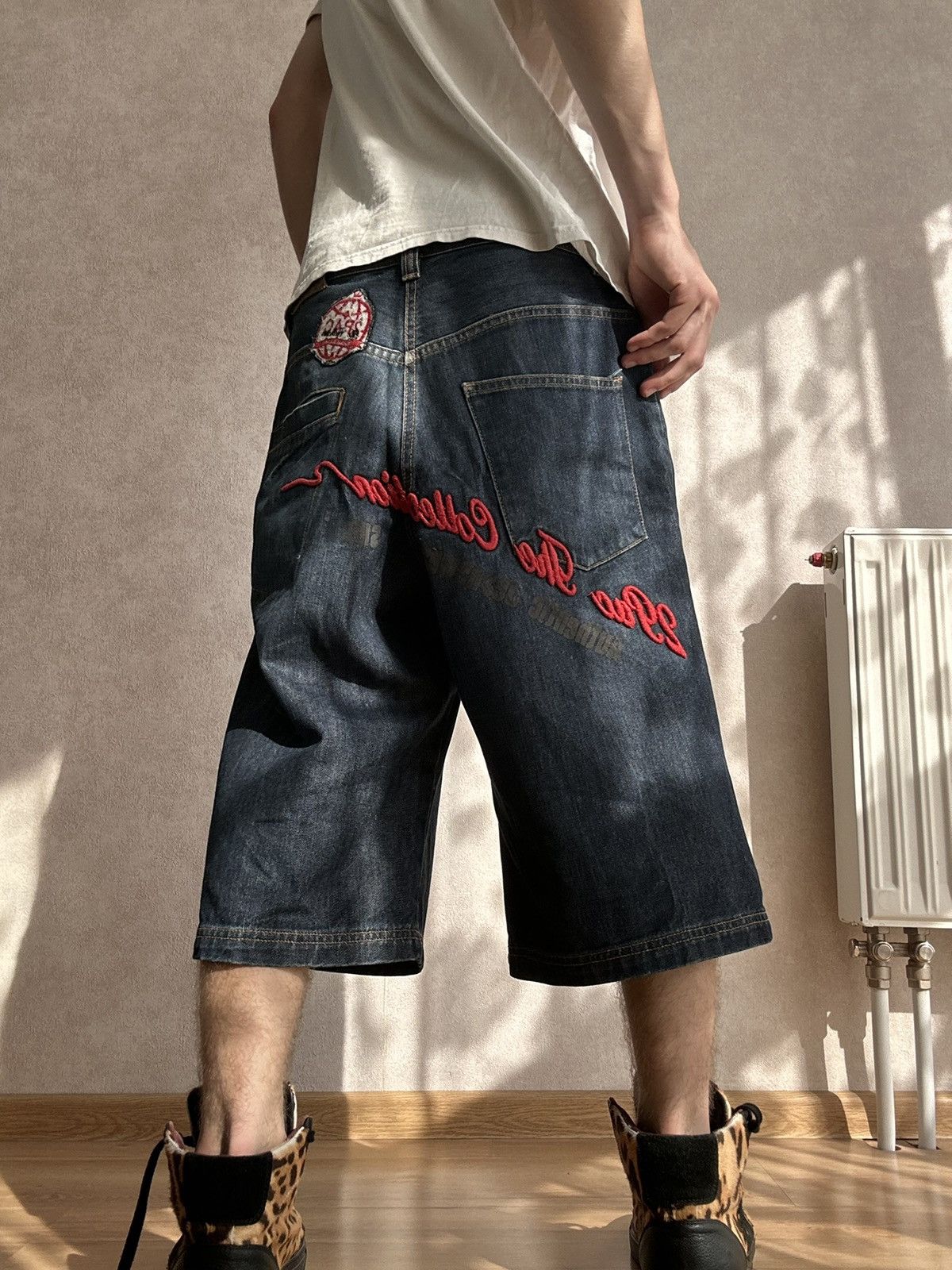 Vintage Vintage Y2K Baggy 2Pac Denim Jorts Jnco Style Skater Shorts Size US 30 / EU 46 - 2 Thumbnail