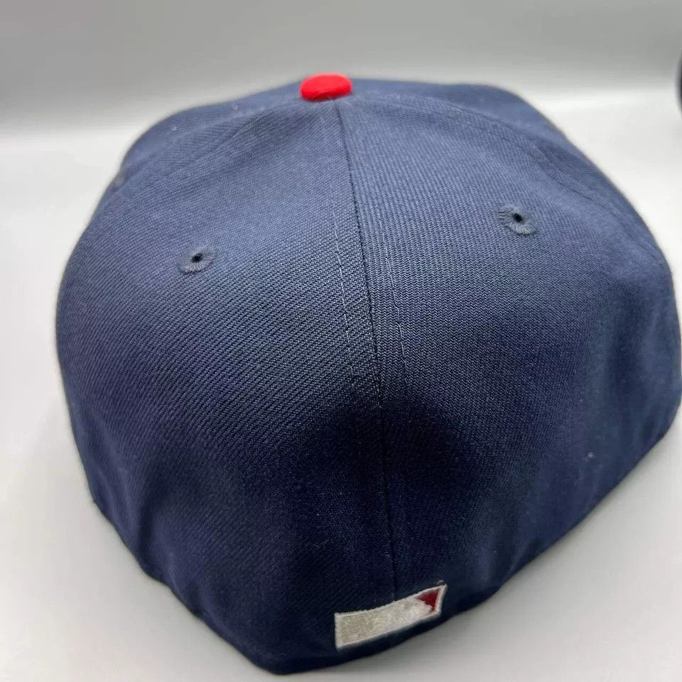 New Era Washington Nationals Hat Men 7 5/8 Navy Red MLB Fitted Cap Size ONE SIZE - 7 Thumbnail