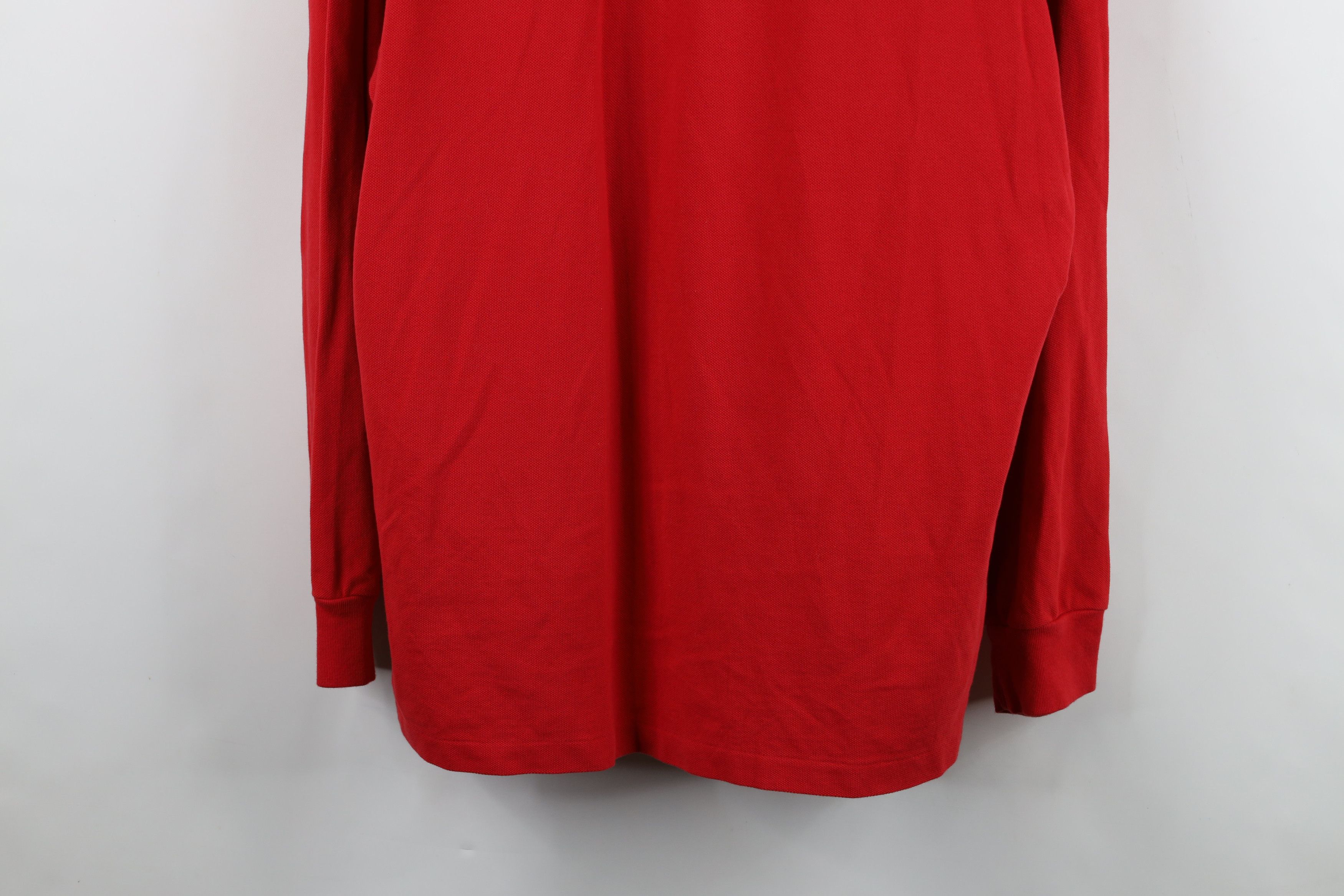 Ralph Lauren Vintage 90s Ralph Lauren Cotton Rugby Long Sleeve Polo Red Size US XL / EU 56 / 4 - 3 Thumbnail