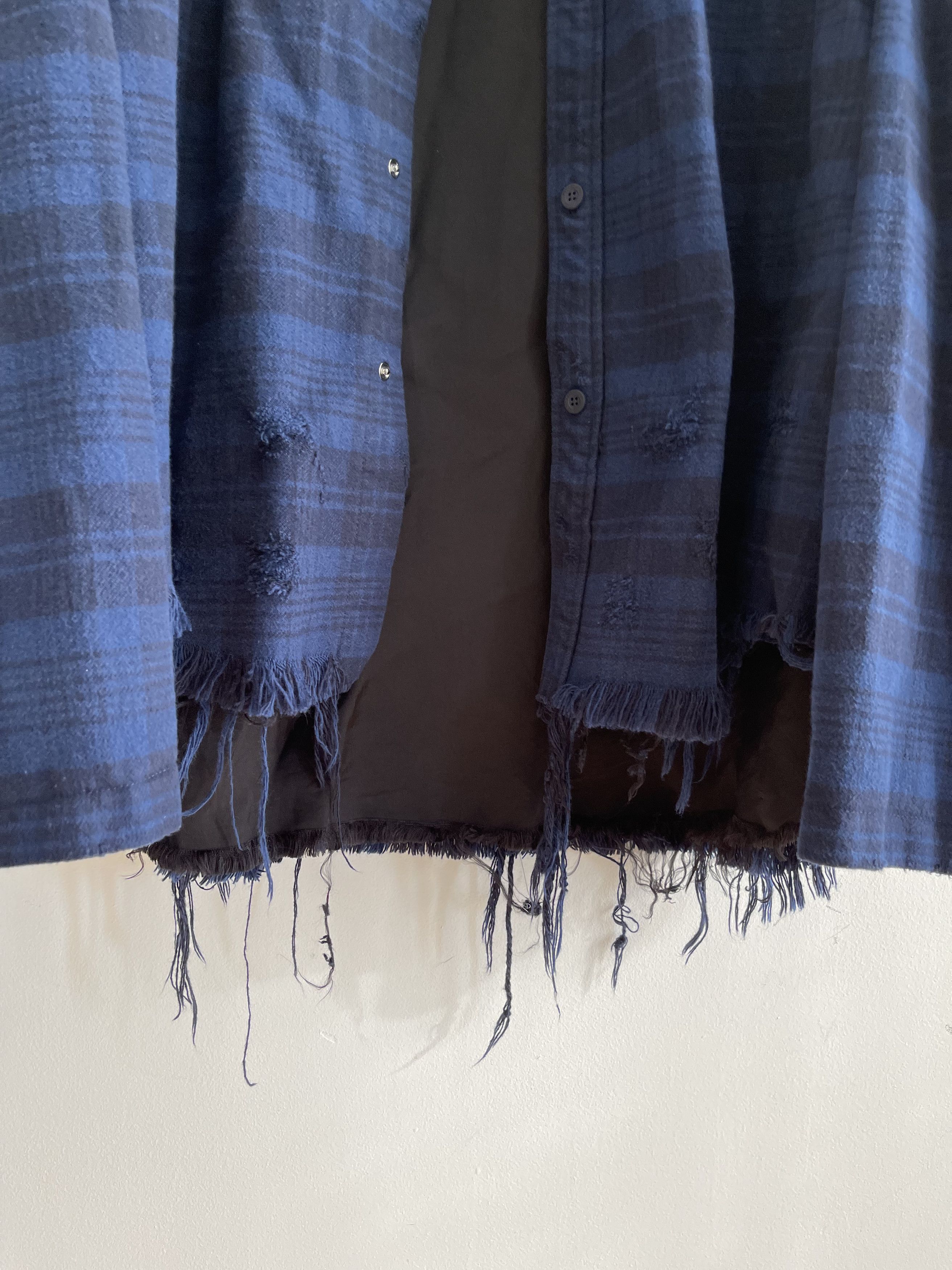Balenciaga Destroyed Flannel Check Shirt Jacket - Size 3 Size US L / EU 52-54 / 3 - 11 Thumbnail