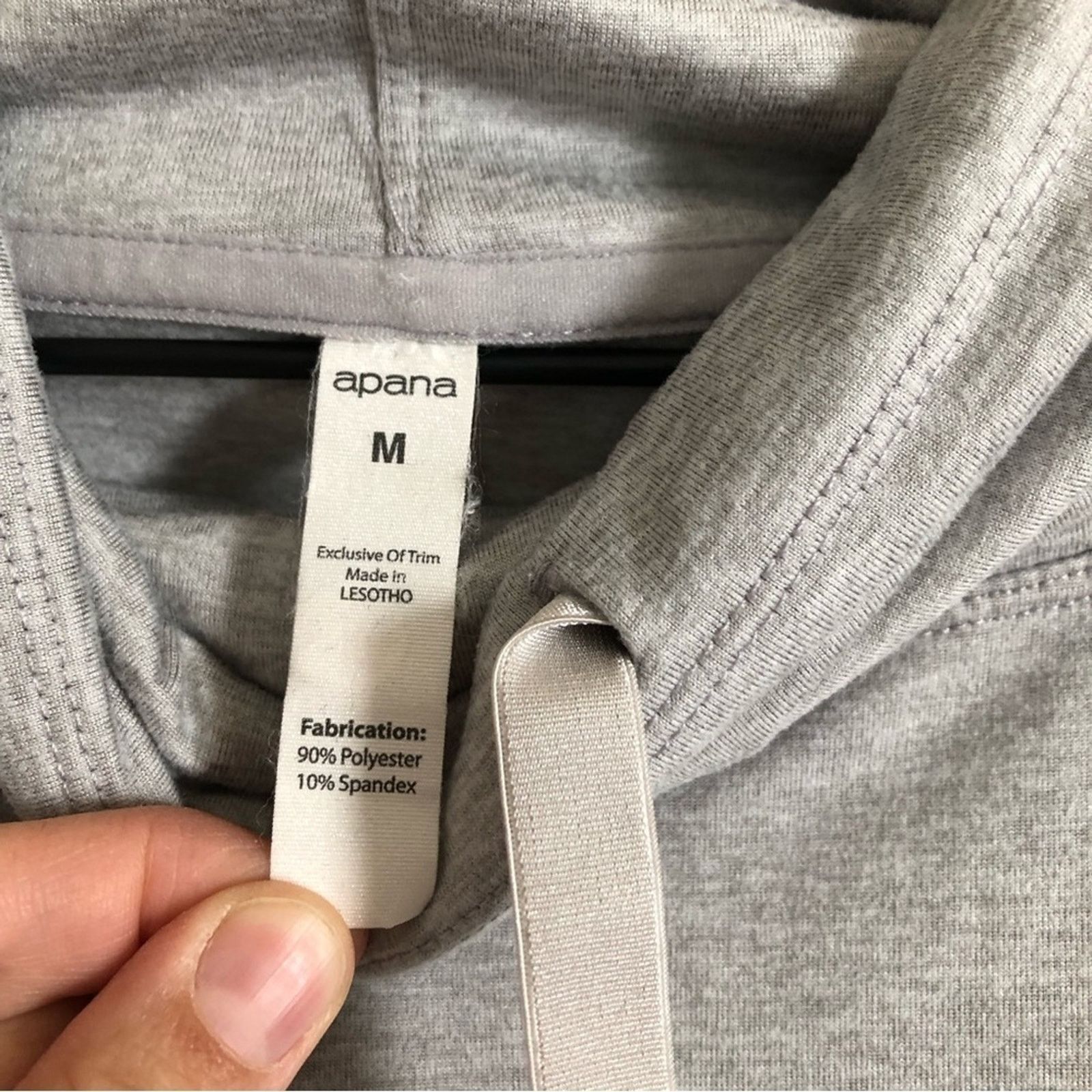 Other Apana Athletic Activewear Gray Drawstring Cowl Neck Sweater Size M / US 6-8 / IT 42-44 - 4 Thumbnail