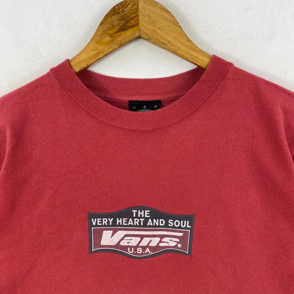 Vans Vintage 90's VANS USA The Very Heart And Soul Graphic Tee Size US M / EU 48-50 / 2 - 2 Thumbnail