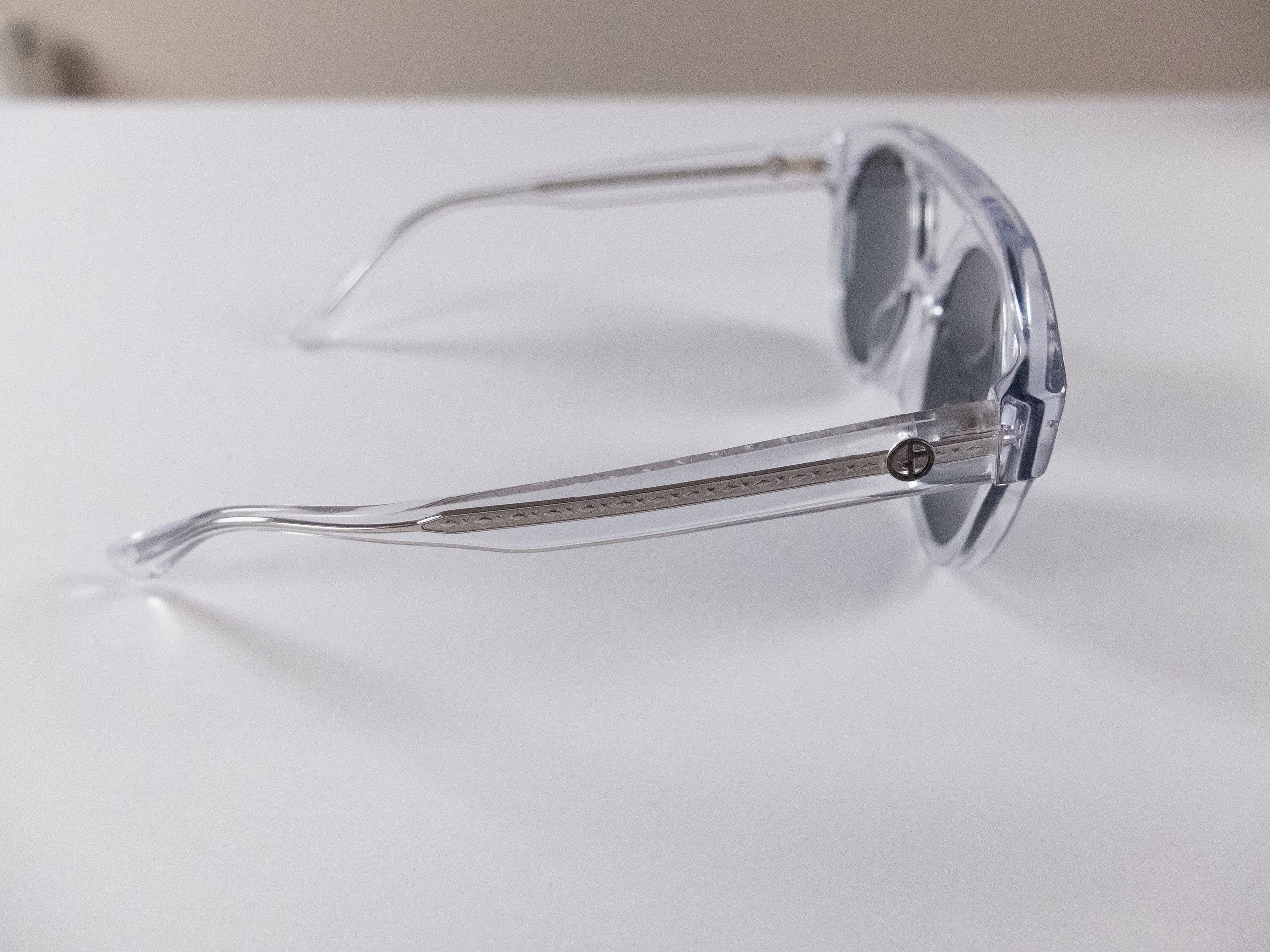 Giorgio Armani GIORGIO ARMANI Runway clear round acetate sunglasses Size ONE SIZE - 6 Thumbnail
