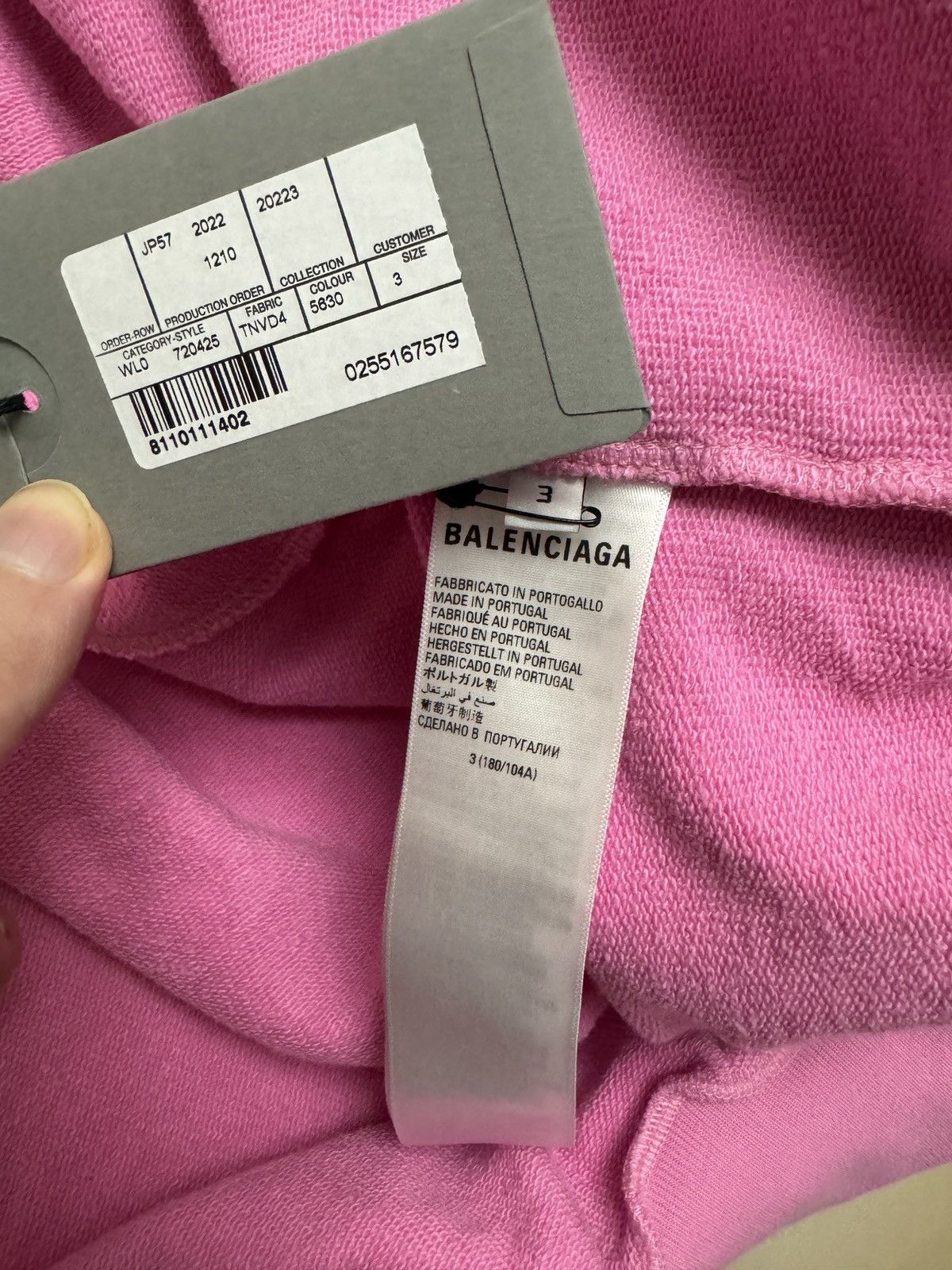 Balenciaga AW22 BALENCIAGA PINK polo hoodie Sz.3 Size US L / EU 52-54 / 3 - 8 Thumbnail