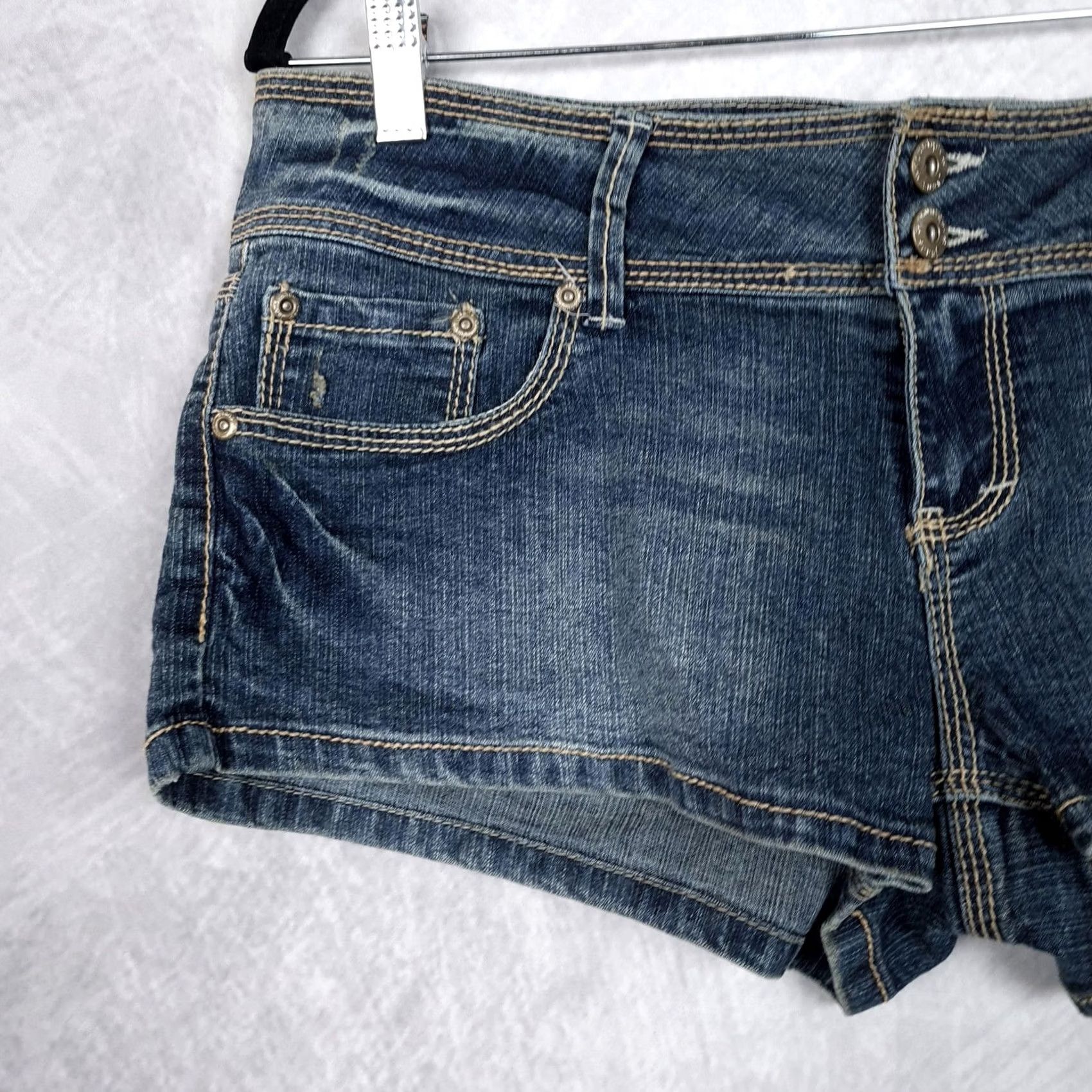 Denime Younique Shorts Jeans 5-Pocket Zip Fly Denim Stretch Blue Womens Juniors 13 Sommer Casual Boys Girls Mens Size 34" / US 12 / IT 48 - 2 Thumbnail