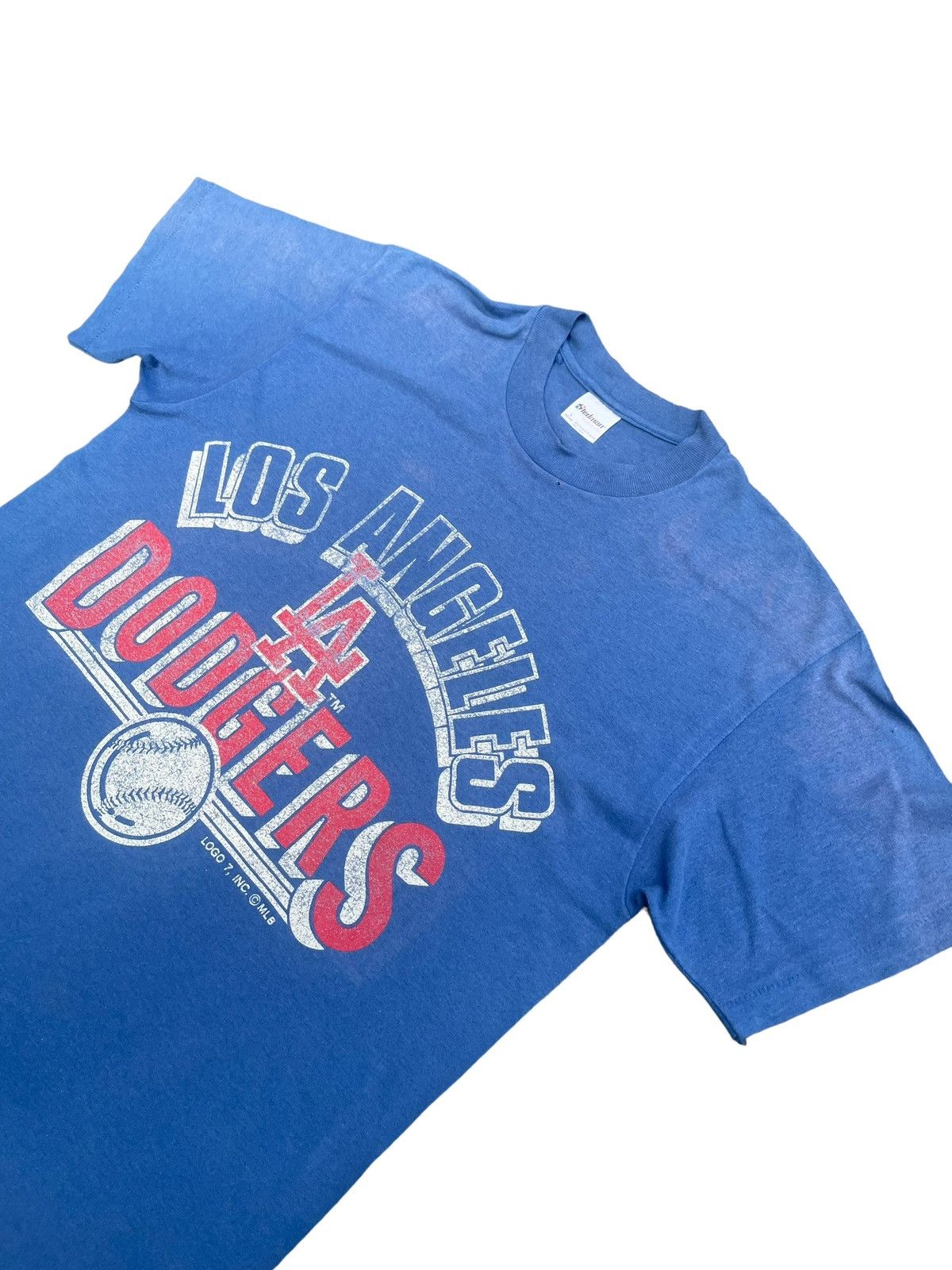 Logo 7 Vintage LA Dodgers Faded Tshirt Size US M / EU 48-50 / 2 - 2 Thumbnail