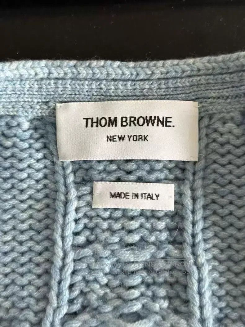 Thom Browne Thom Browne Sky Blue Cashmere Cardigan Size US M / EU 48-50 / 2 - 3 Thumbnail