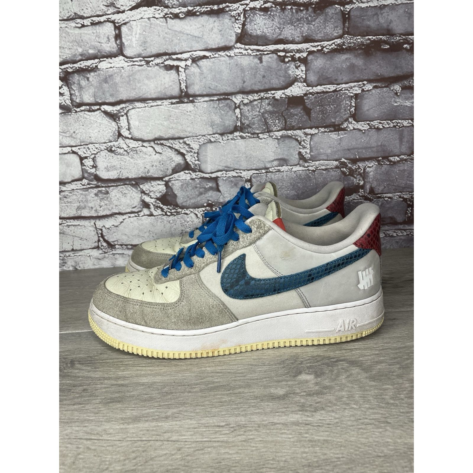 Nike Nike Undefeated x Air Force 1 Low 5 White Leather Grey Suede Size US 10.5 / EU 43-44 - 22 Thumbnail