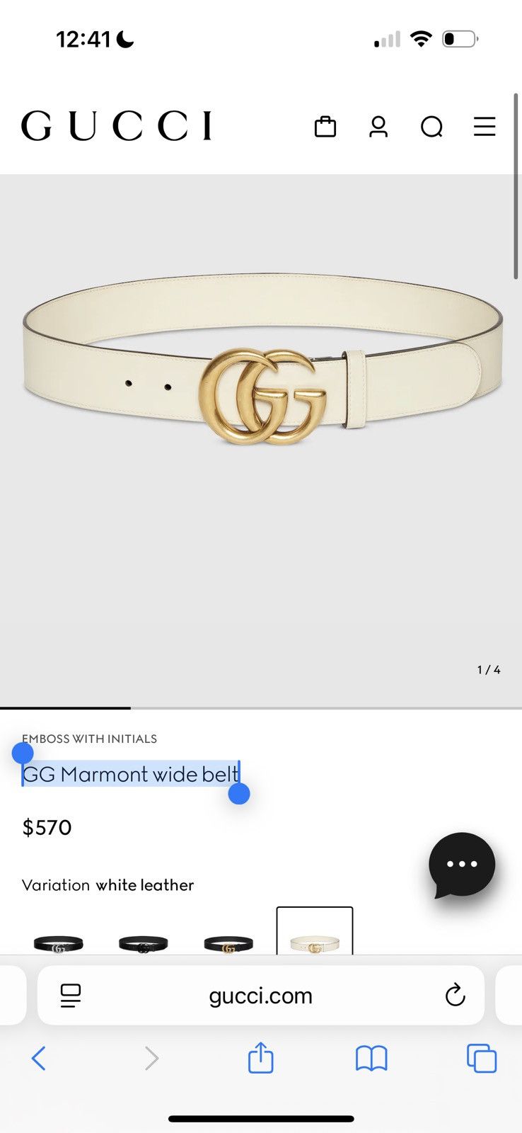 Gucci GG Marmont wide belt Size ONE SIZE - 8 Thumbnail