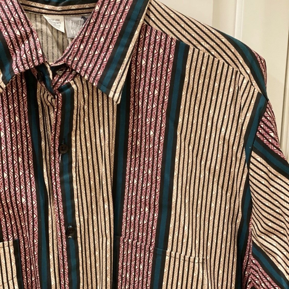 Vintage NWT Cowboy Western Button Down Striped Shirt L Size US L / EU 52-54 / 3 - 2 Thumbnail