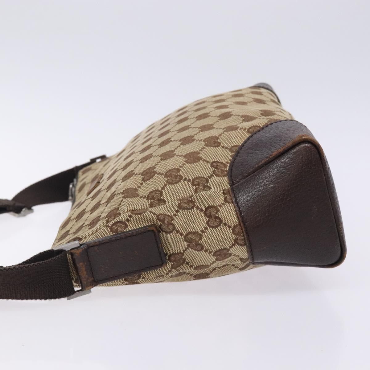Gucci GUCCI GG Canvas Shoulder Bag Beige Silver Size ONE SIZE - 5 Thumbnail