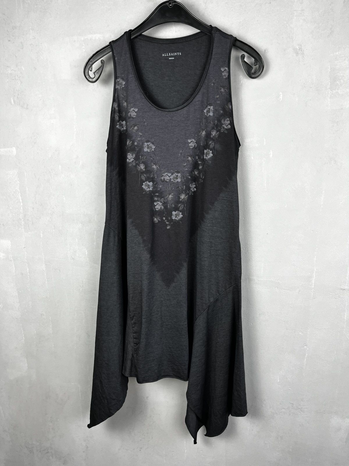 Allsaints AllSaints Tany Loire Asymmetric Dress Washed Black Size M / US 6-8 / IT 42-44 - 3 Thumbnail