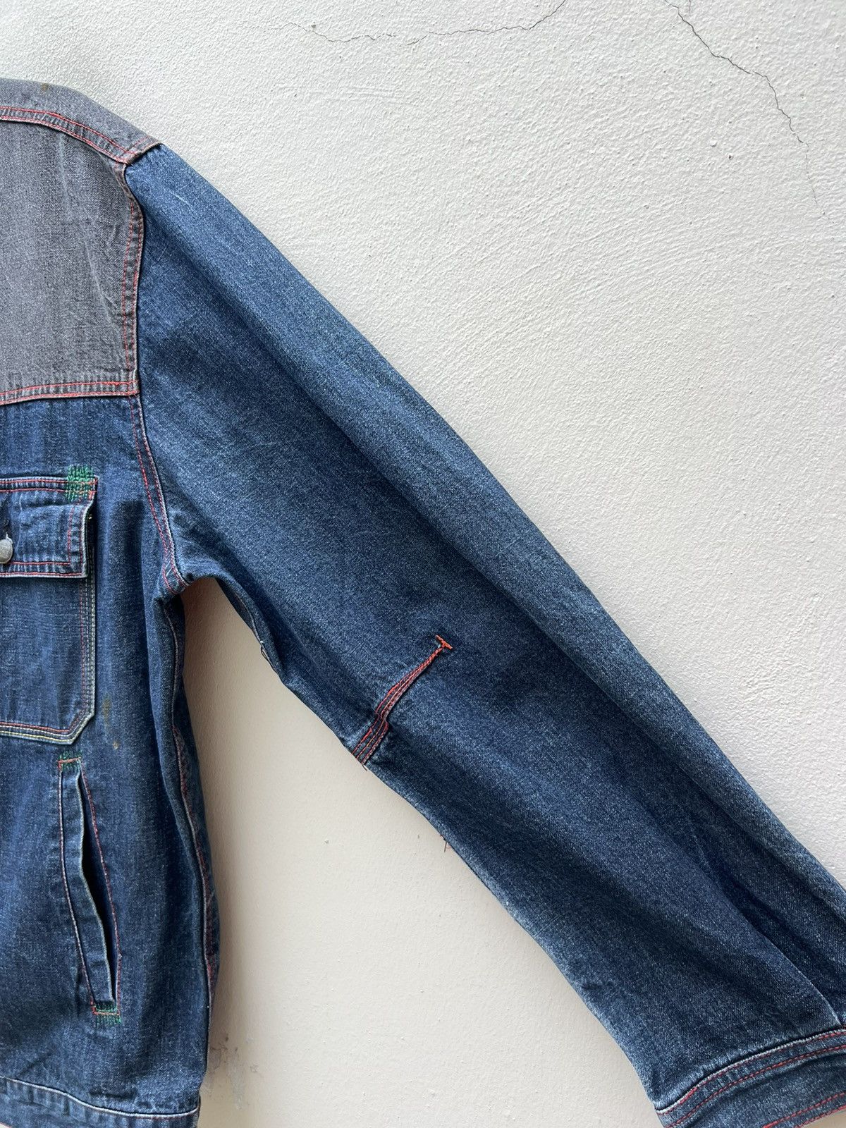 Marithe + Francois Girbaud Vintage MFG Distressed Oversized Denim Jacket Size US XL / EU 56 / 4 - 13 Thumbnail