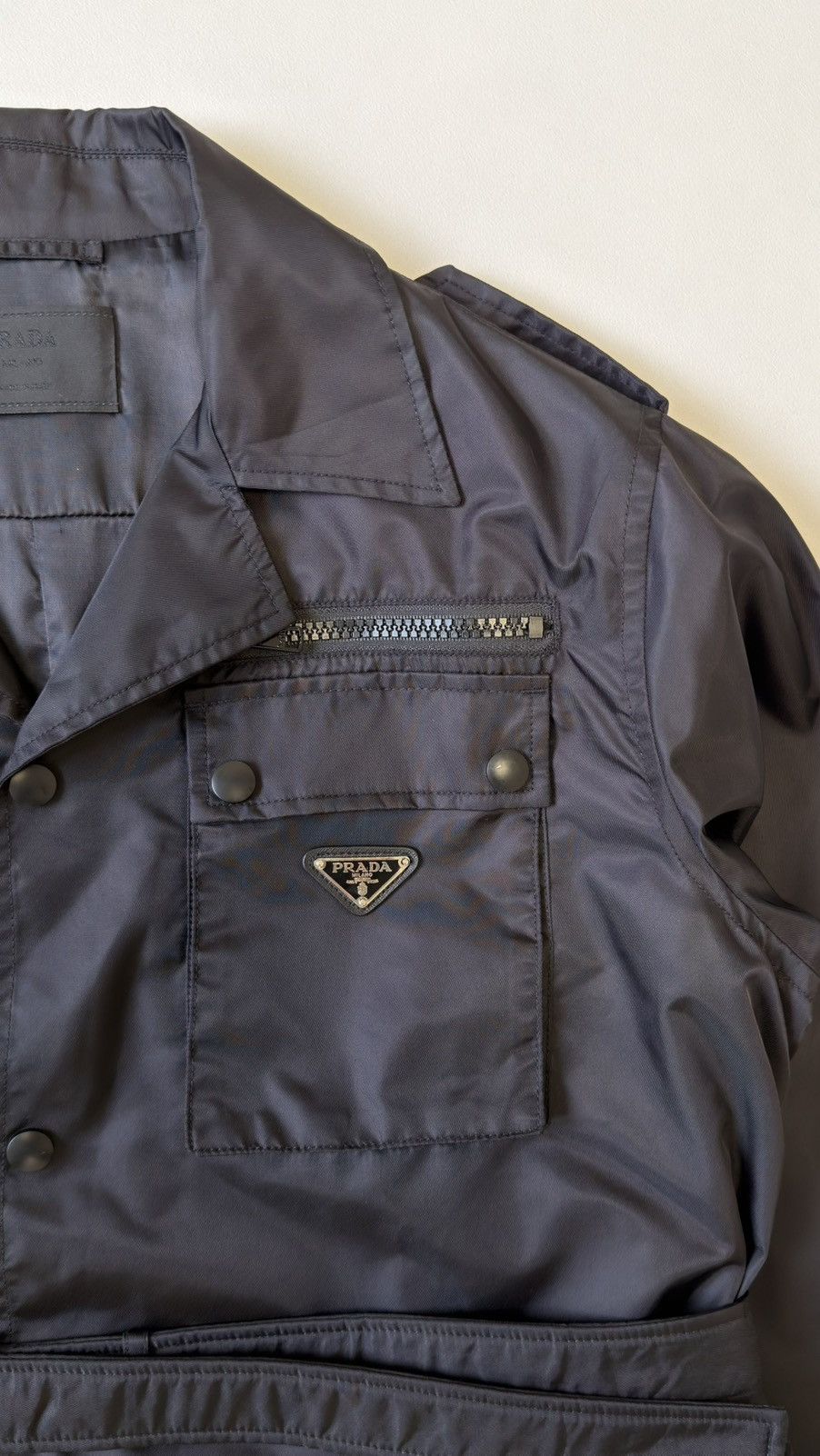 Prada A/W 19 ‘Black Nylon Gabardine Coat’ Size US M / EU 48-50 / 2 - 16 Thumbnail