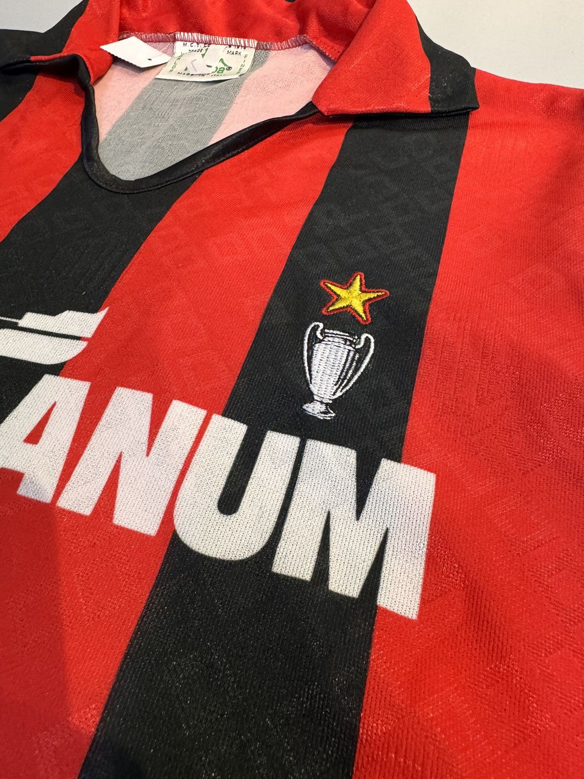 Kappa 1989-90 Ac Milan Shirt Kappa Mediolanum Player L Size US L / EU 52-54 / 3 - 6 Thumbnail