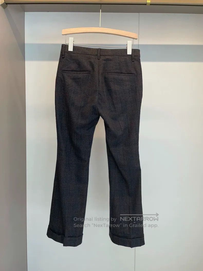 Brunello Cucinelli Brunello Cucinelli Black Grey Beaded New Wool Long Trouser Size 25" / US 0 / IT 36 - 2 Thumbnail