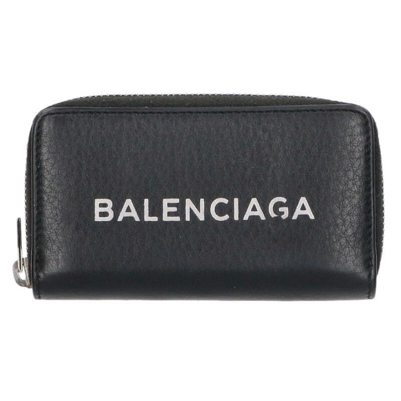 Balenciaga Balenciaga Logo Print Coin Case Black Size ONE SIZE - 1 Thumbnail
