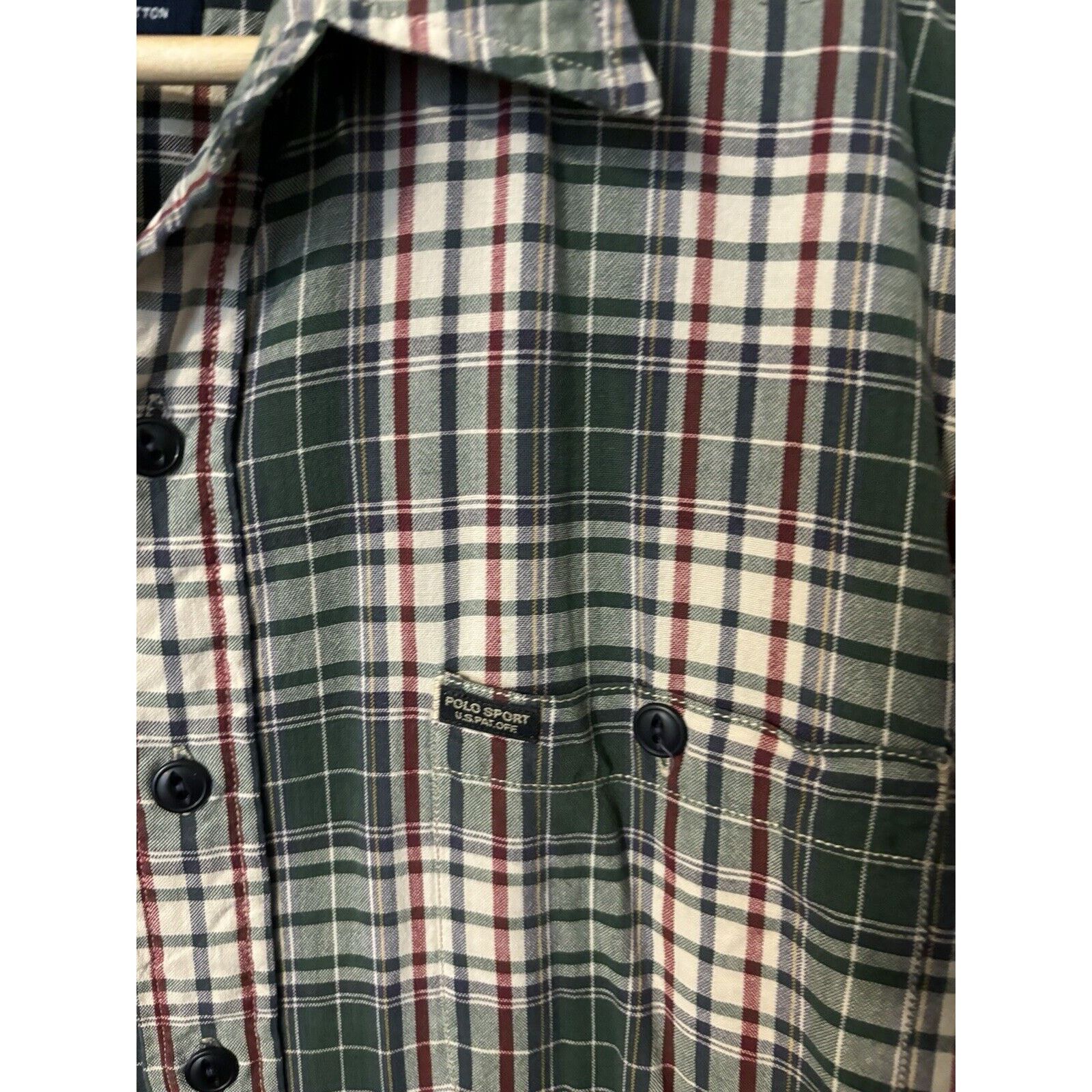 Other Vintage polo sport sportsman size large button up flannel Size US L / EU 52-54 / 3 - 3 Thumbnail