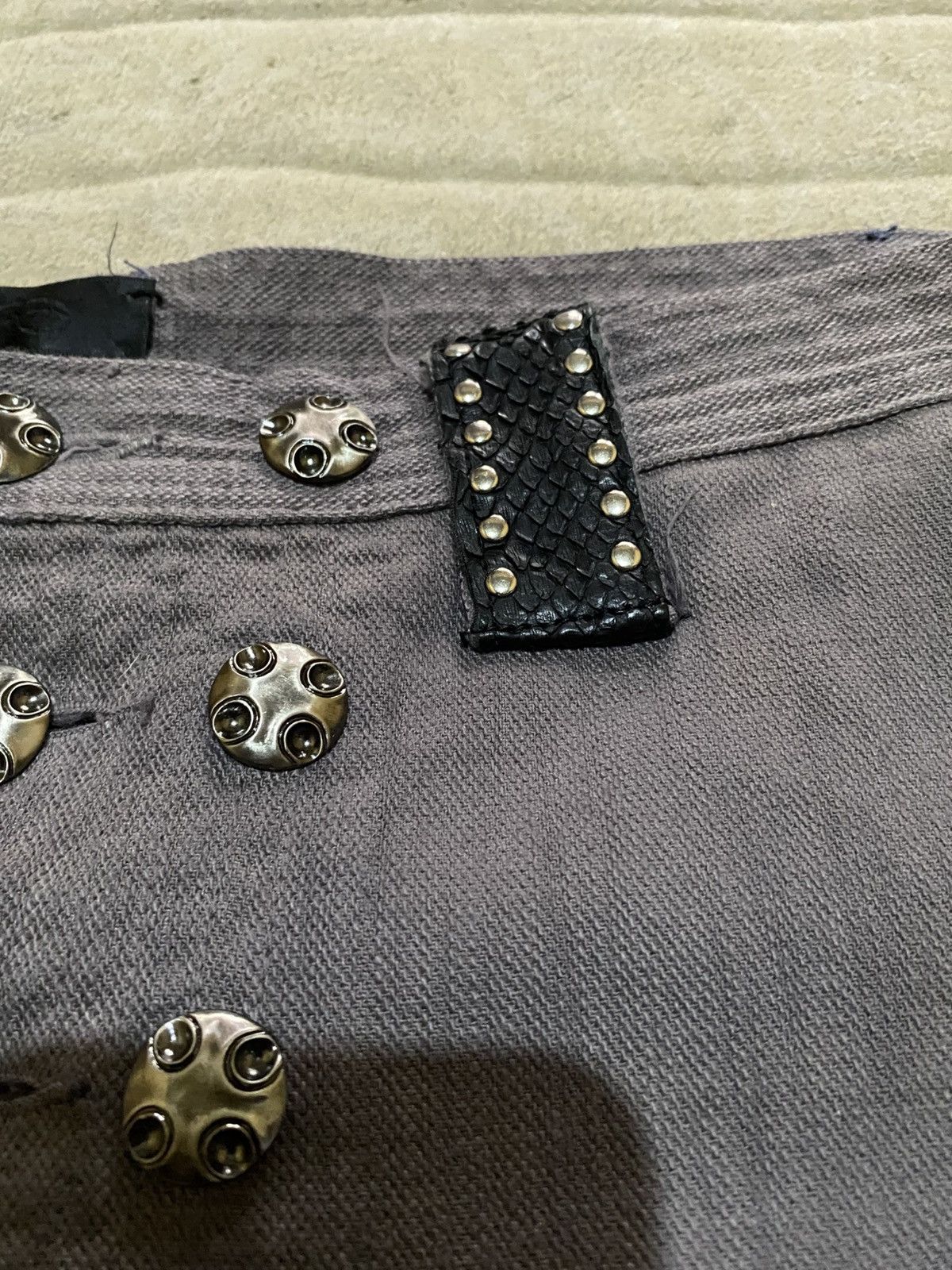 If Six Was Nine Rare Nstyle Japan Denim Snake Skin Studded Size US 33 - 6 Thumbnail