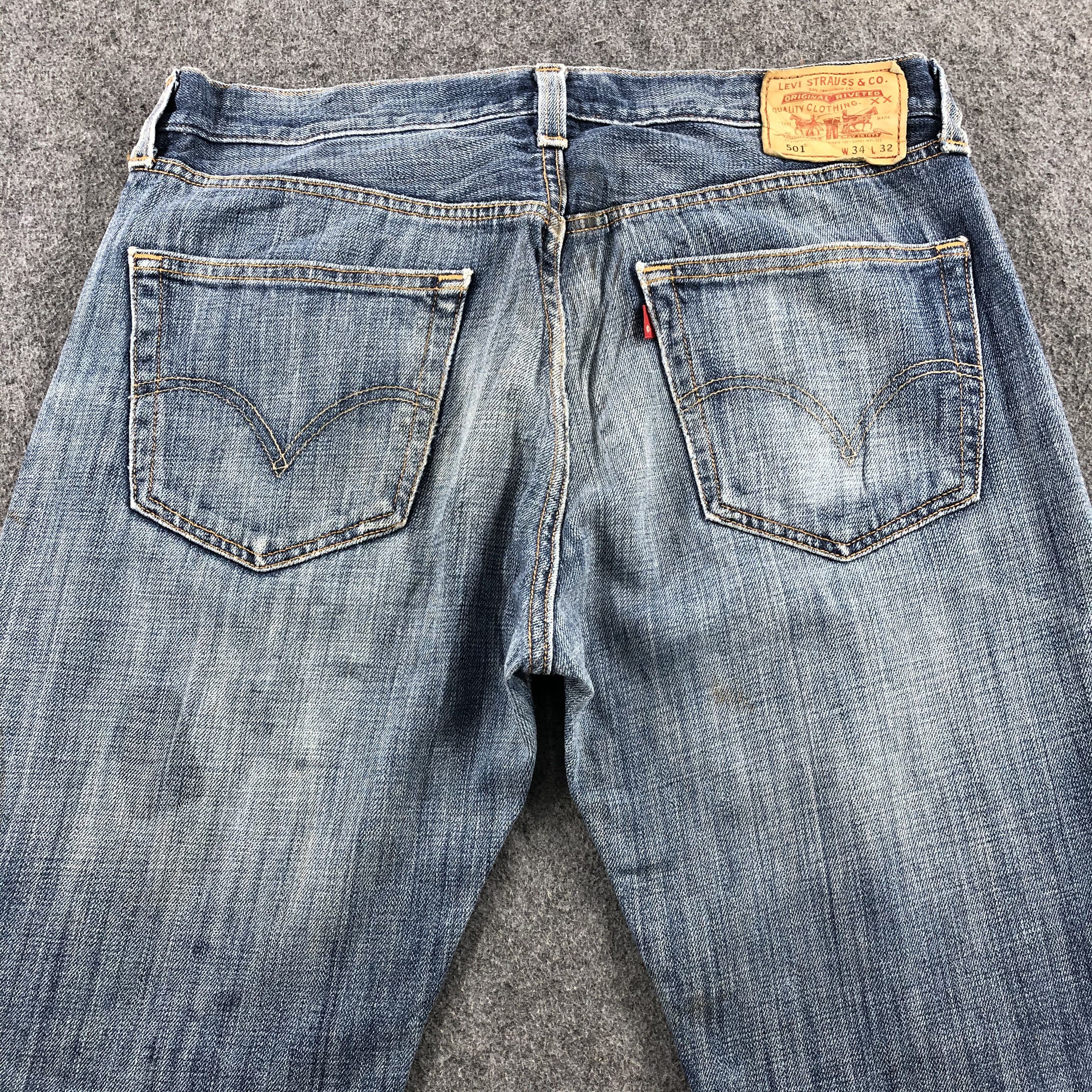Levi's Vintage Blue Wash Levis 501 Jeans-JM1985 Size US 36 / EU 52 - 5 Thumbnail