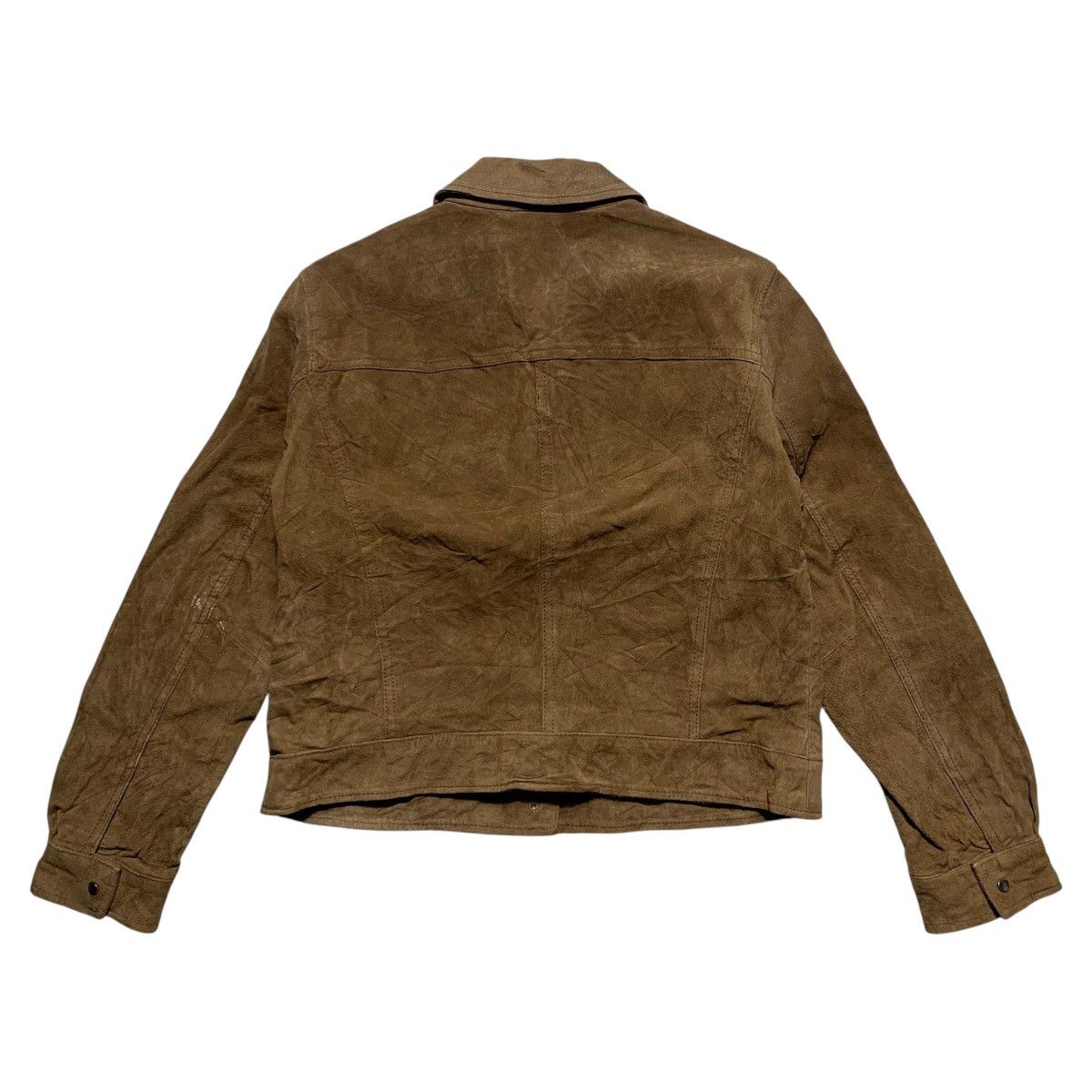 Mango 2000s Mango Real Suede Leather Jacket Classy Style Brown Size L / US 10 / IT 46 - 15 Thumbnail