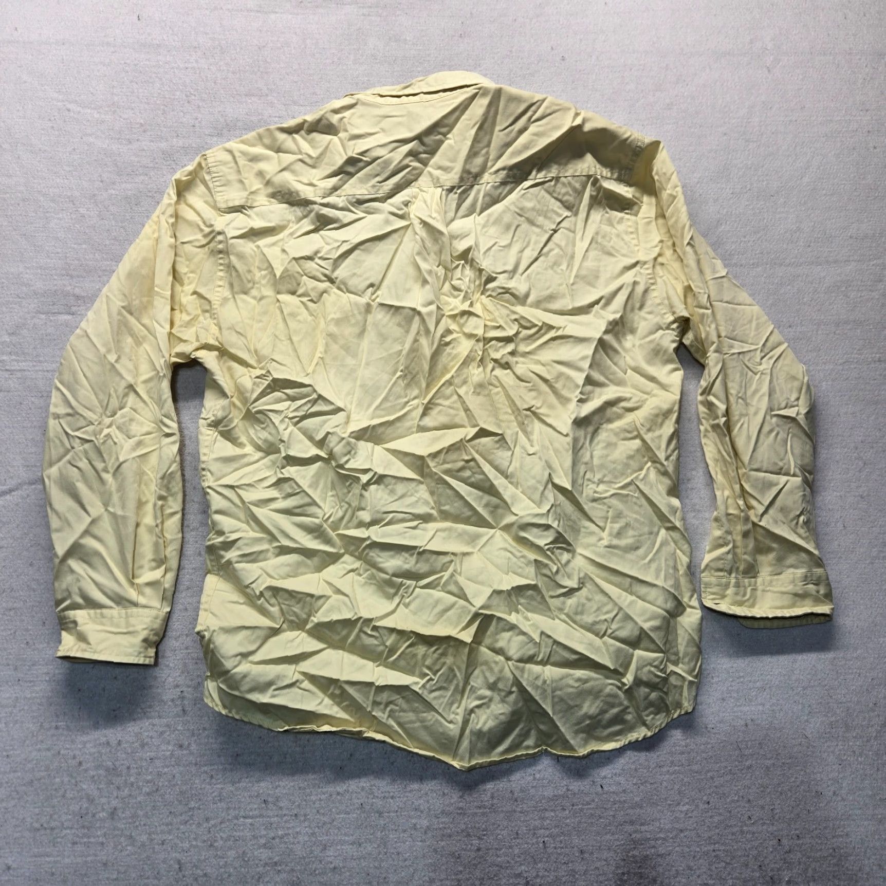 Dockers VINTAGE Dockers Shirt Solid Yellow Short Sleeve Button-Up Regular L Mens Large Yellow Classic Casual USA Theme Size US L / EU 52-54 / 3 - 7 Thumbnail