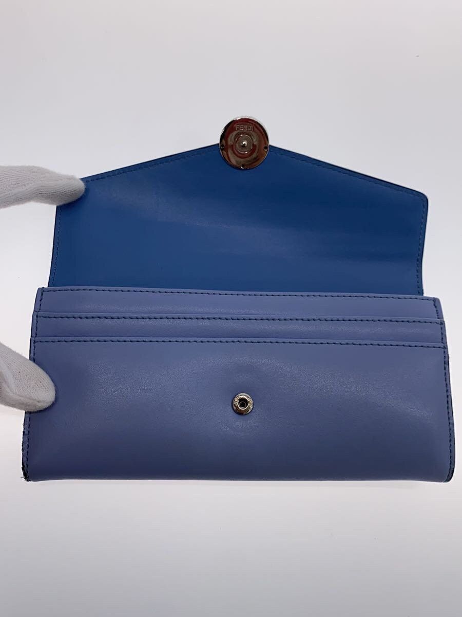 Fendi Fendi Leather Long Wallet Blue Size ONE SIZE - 4 Thumbnail