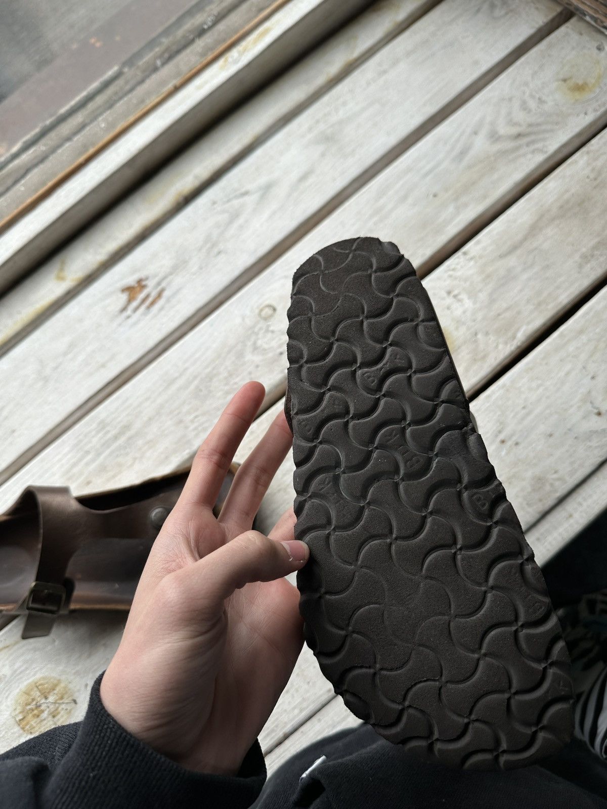 Birkenstock VNTG🚨 BIRKENSTOCK BROWN LUXURY Y2K RARE WOMEN SLIDES Size US 7 / IT 37 - 12 Thumbnail