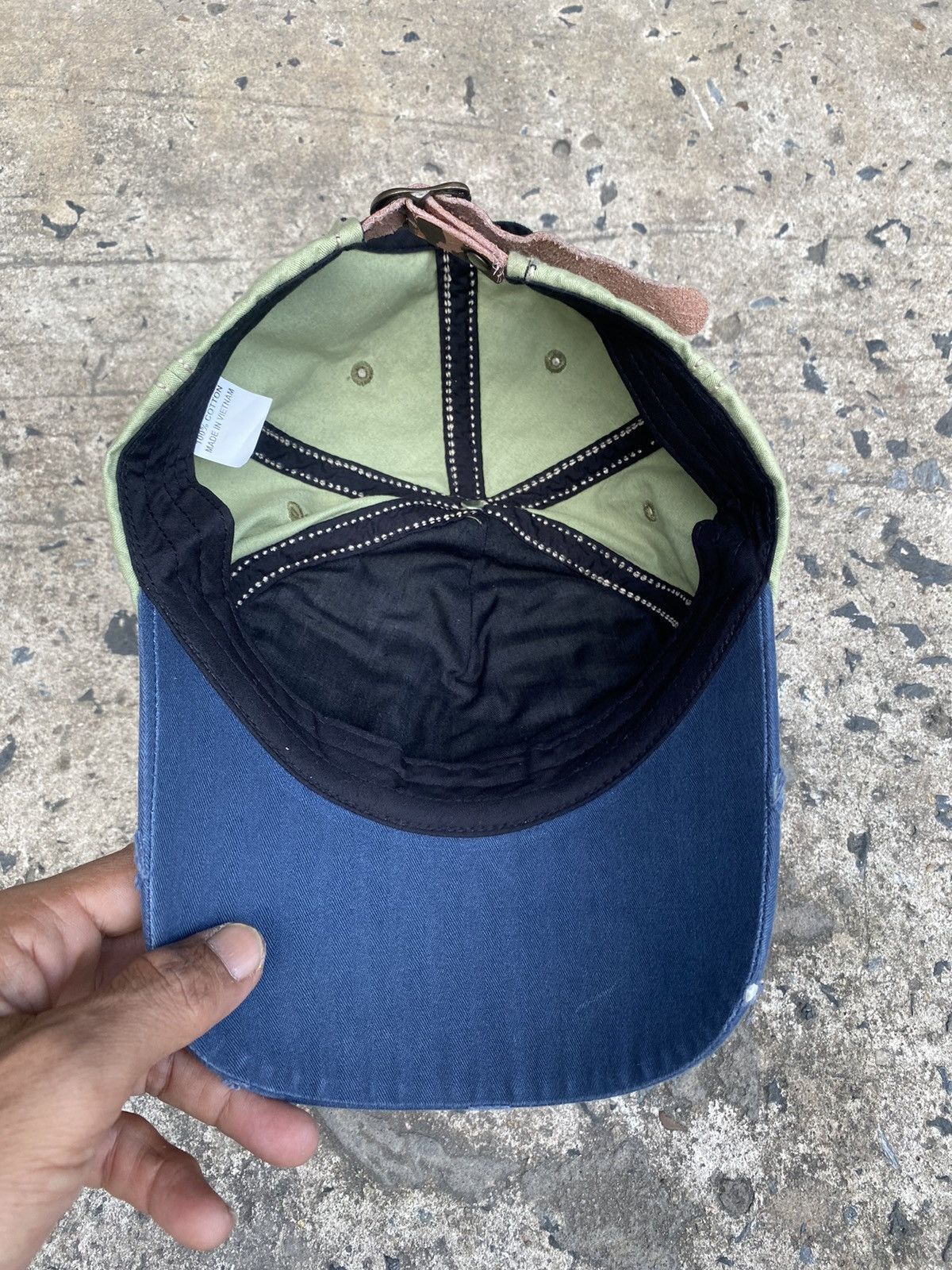 If Six Was Nine × Japanese Brand × Vintage Grazy Patch Leather Strap Hats Size ONE SIZE - 8 Thumbnail
