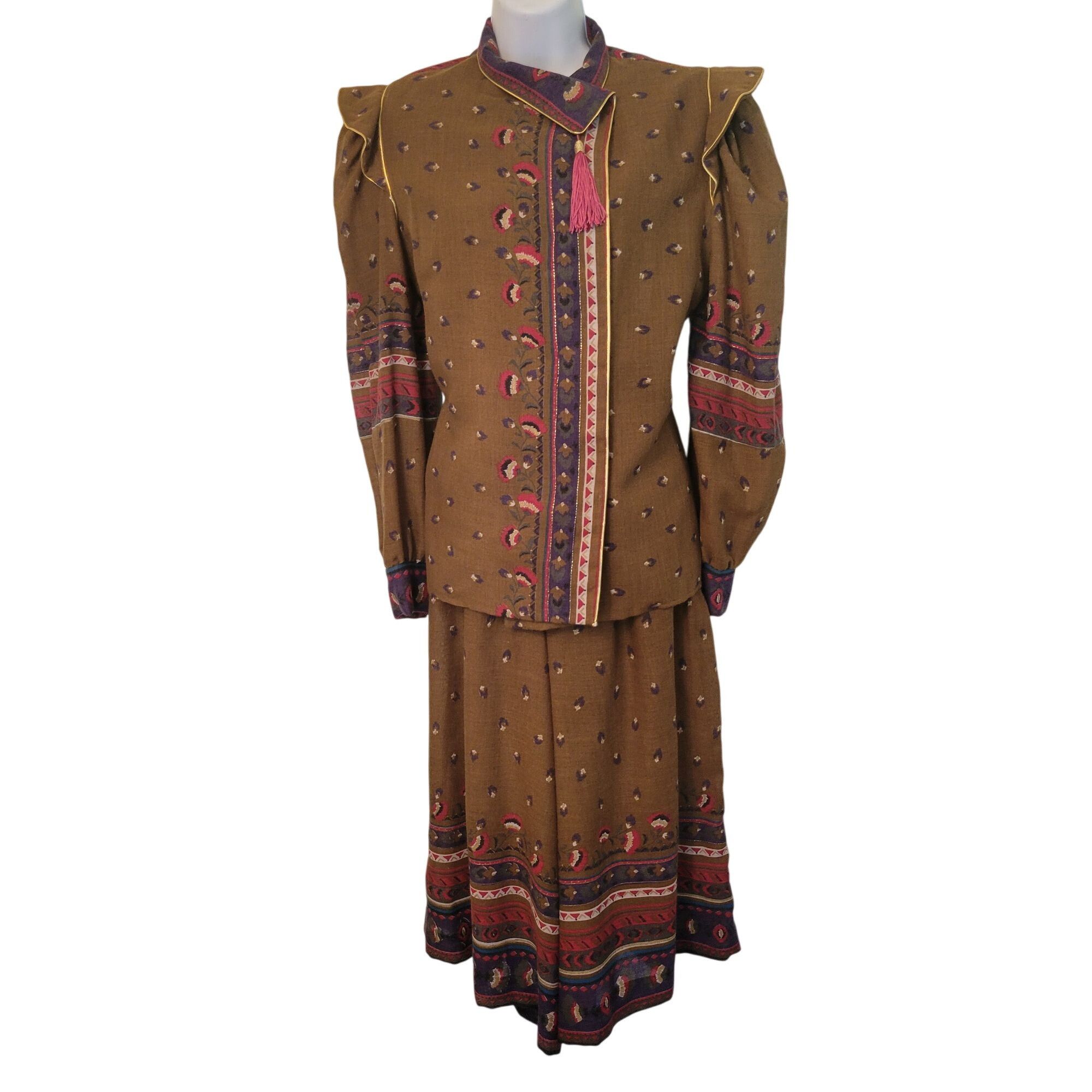Vintage Vintage Joseph Piselli Bal De Grace 2 Piece Set 8 Paisley Pr Size M / US 6-8 / IT 42-44 - 4 Thumbnail