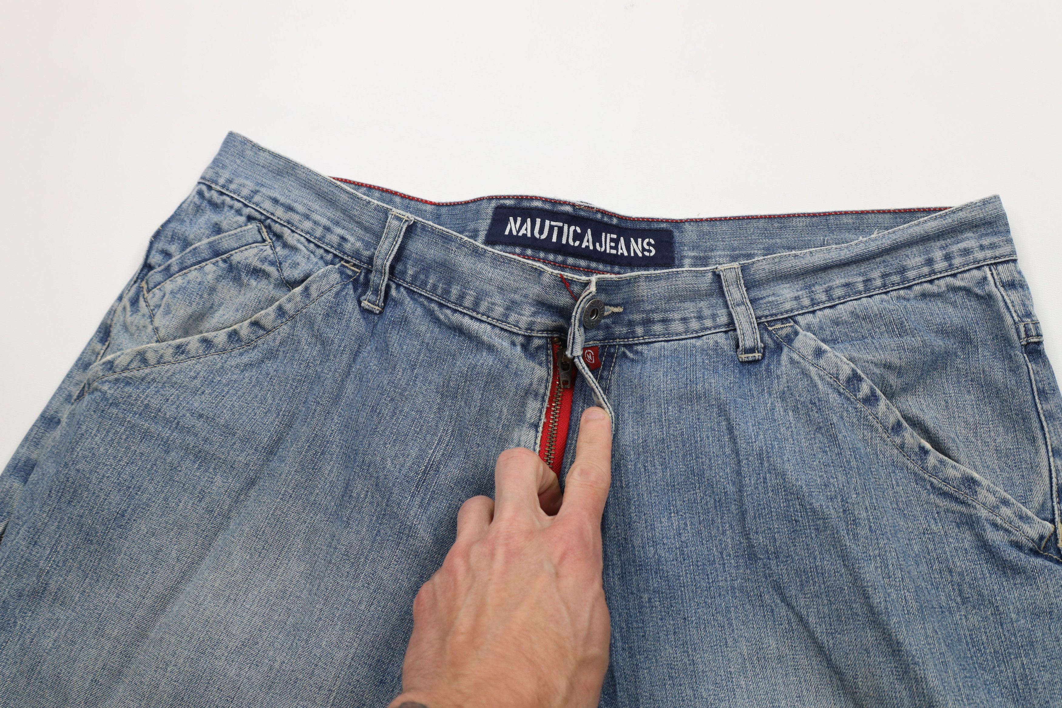 Nautica Vintage 90s Y2K Nautica Baggy Wide Leg Denim Jeans Blue Size US 38 / EU 54 - 8 Thumbnail