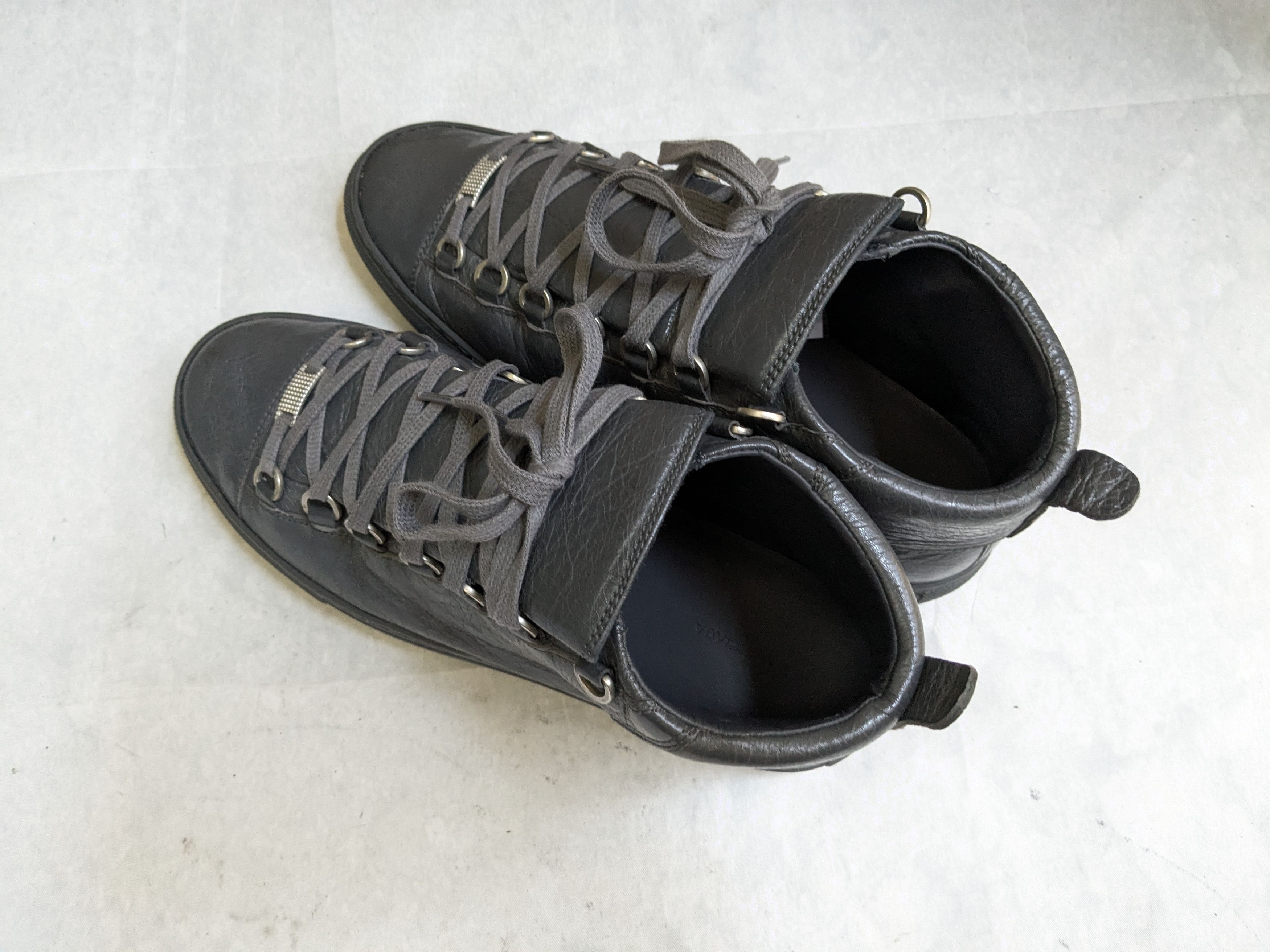 Balenciaga Balenciaga Arena Sneakers Gray High Tops 9 Leather Size US 9 / EU 42 - 12 Thumbnail