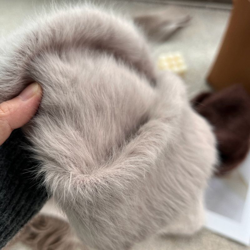 Japanese Brand × Other Rabbit White Fur Beanie Hat Size ONE SIZE - 5 Thumbnail