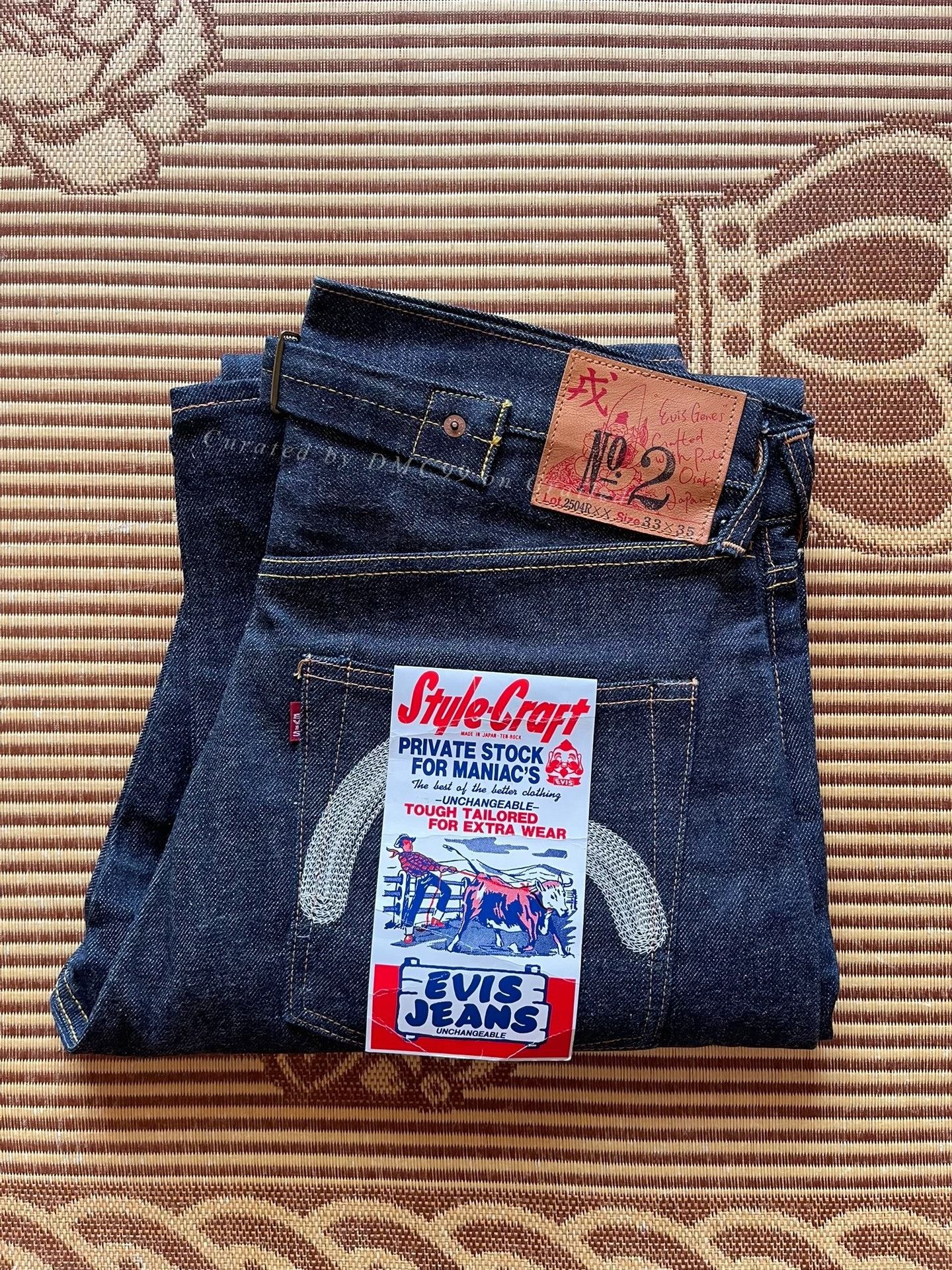Evisu Evis No.2 2504RXX Denim Jeans Size US 33 - 1 Thumbnail
