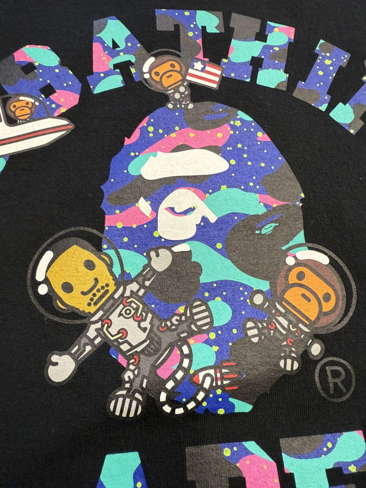 Bape SS21 Bape Kid Cudi College Moon Man Tee Size US L / EU 52-54 / 3 - 5 Thumbnail