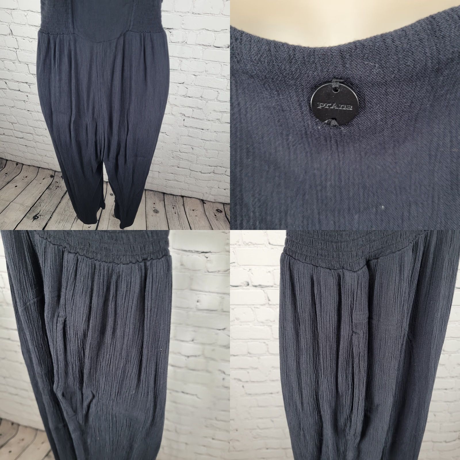 Prana prAna Black Boho Sleeveless Adjustable Strap Jumpsuit with Pockets Women's Size XL Size XL / US 12-14 / IT 48-50 - 8 Thumbnail