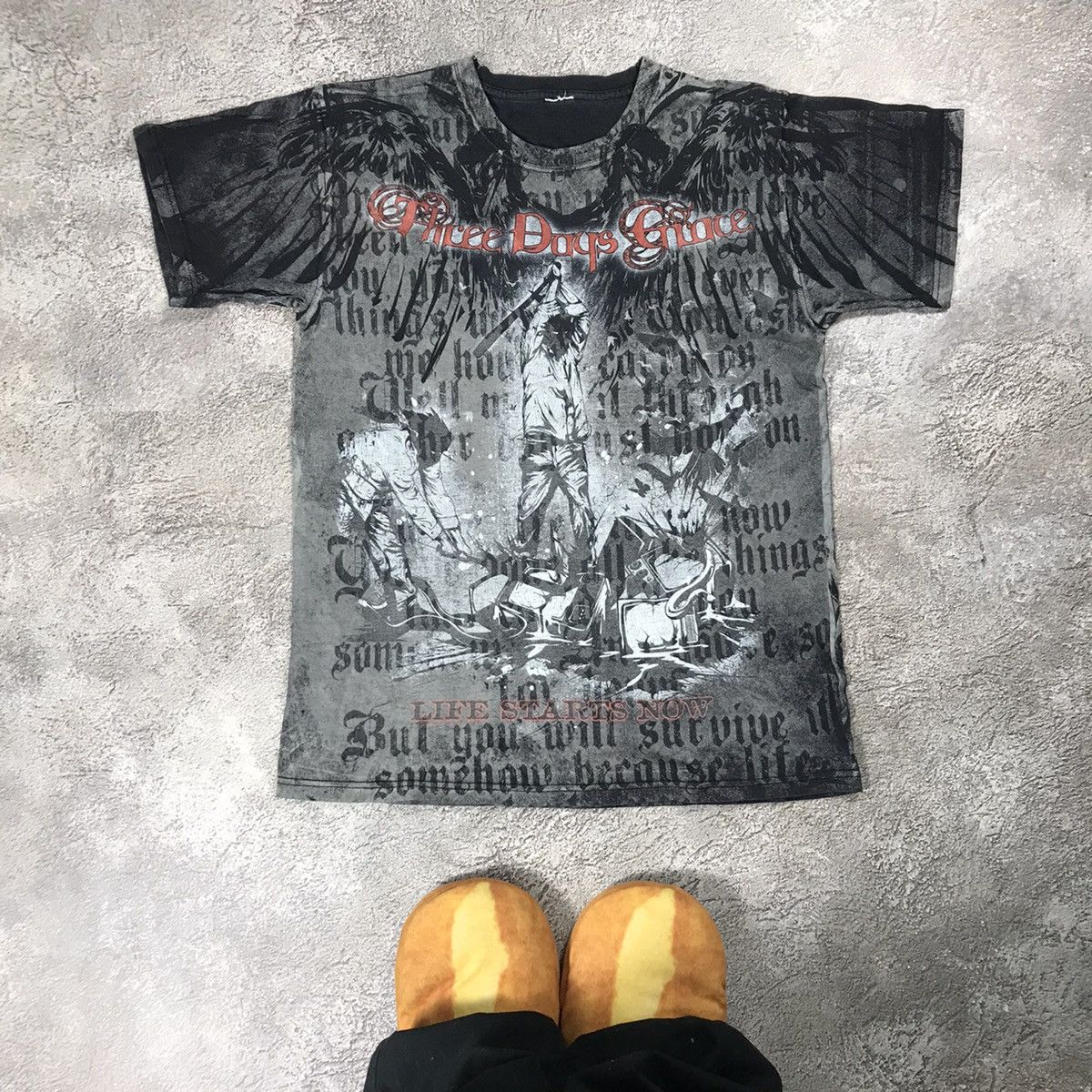 Vintage Vintage Y2K Faded Graphic Tee Dark Horror Grunge Skate L Size US L / EU 52-54 / 3 - 1 Thumbnail