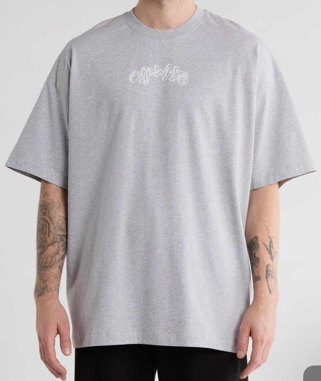 Off-White Off-White Oversized Logo Cotton Graphic Tee Size XX-Small Size US XXS / EU 40 - 2 Thumbnail