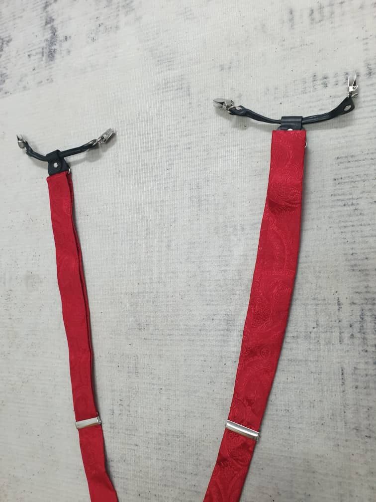 PPFM Punk rock Skin head style Red Colour Suspender Size ONE SIZE - 6 Thumbnail